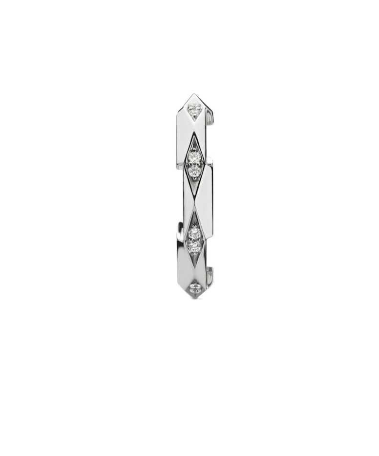 Gucci Link To Love Diamond 18k Ring In Silver