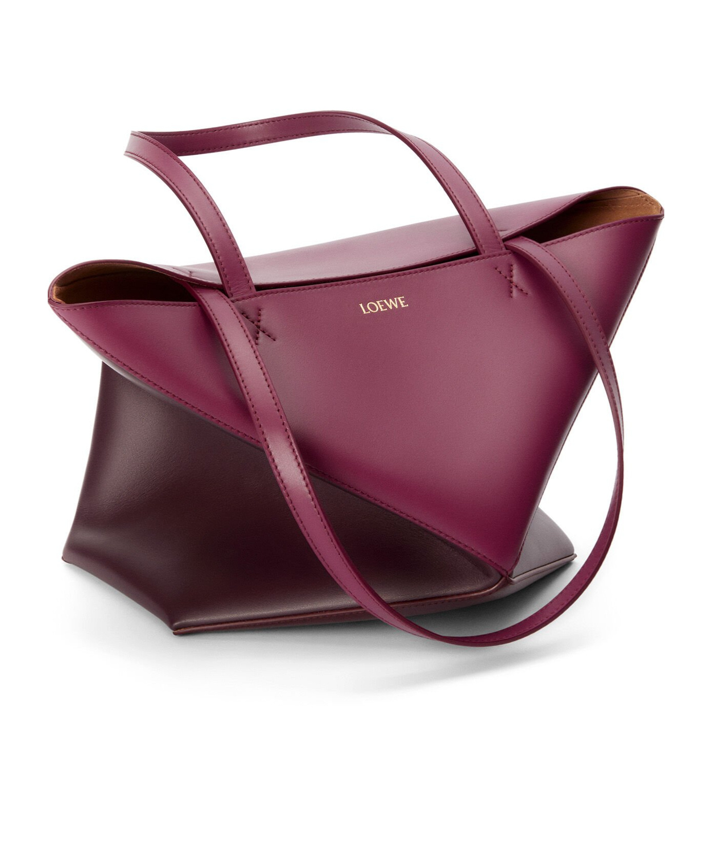 Loewe Puzzle Fold Shoulder Bag In Red