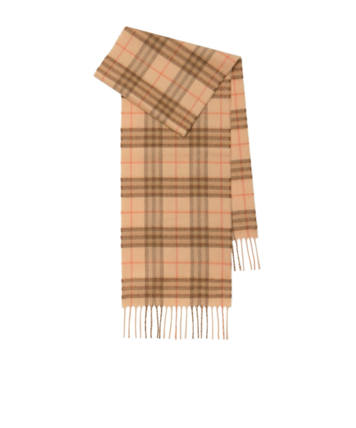 Burberry Plaid Scarf In Nude