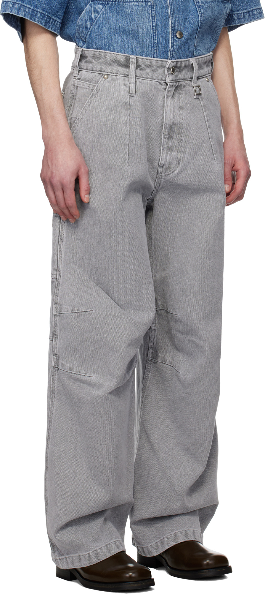 Wooyoungmi Lightweight Wide-leg Jeans In Gray