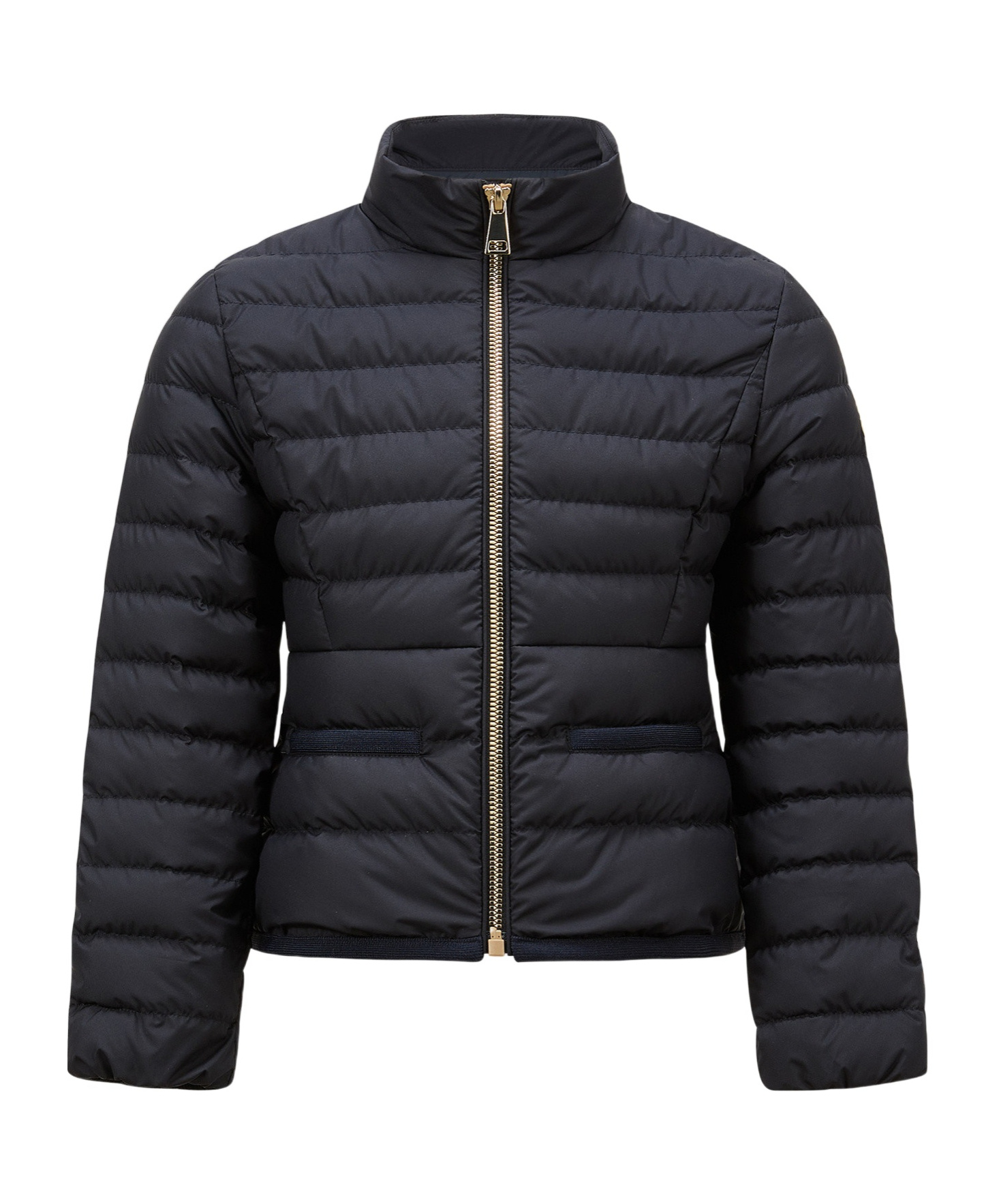 Moncler High-collar Long-sleeved Down Jacket In Blue