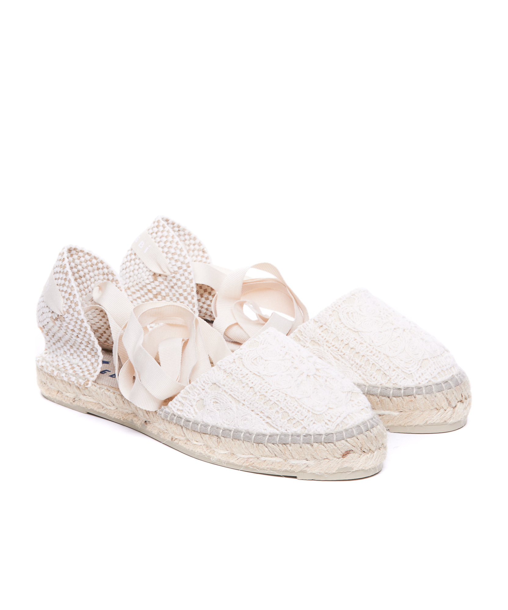 Manebi Flat Valenciana Espadrilles In White