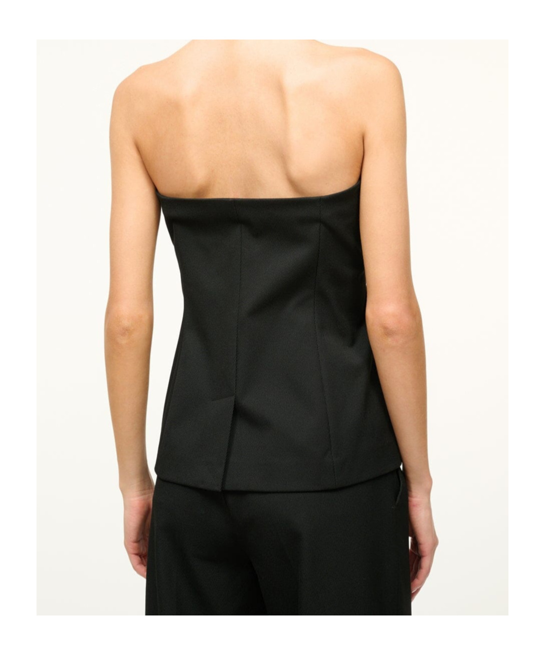 Shop Staud Strapless Brigade Top In Black