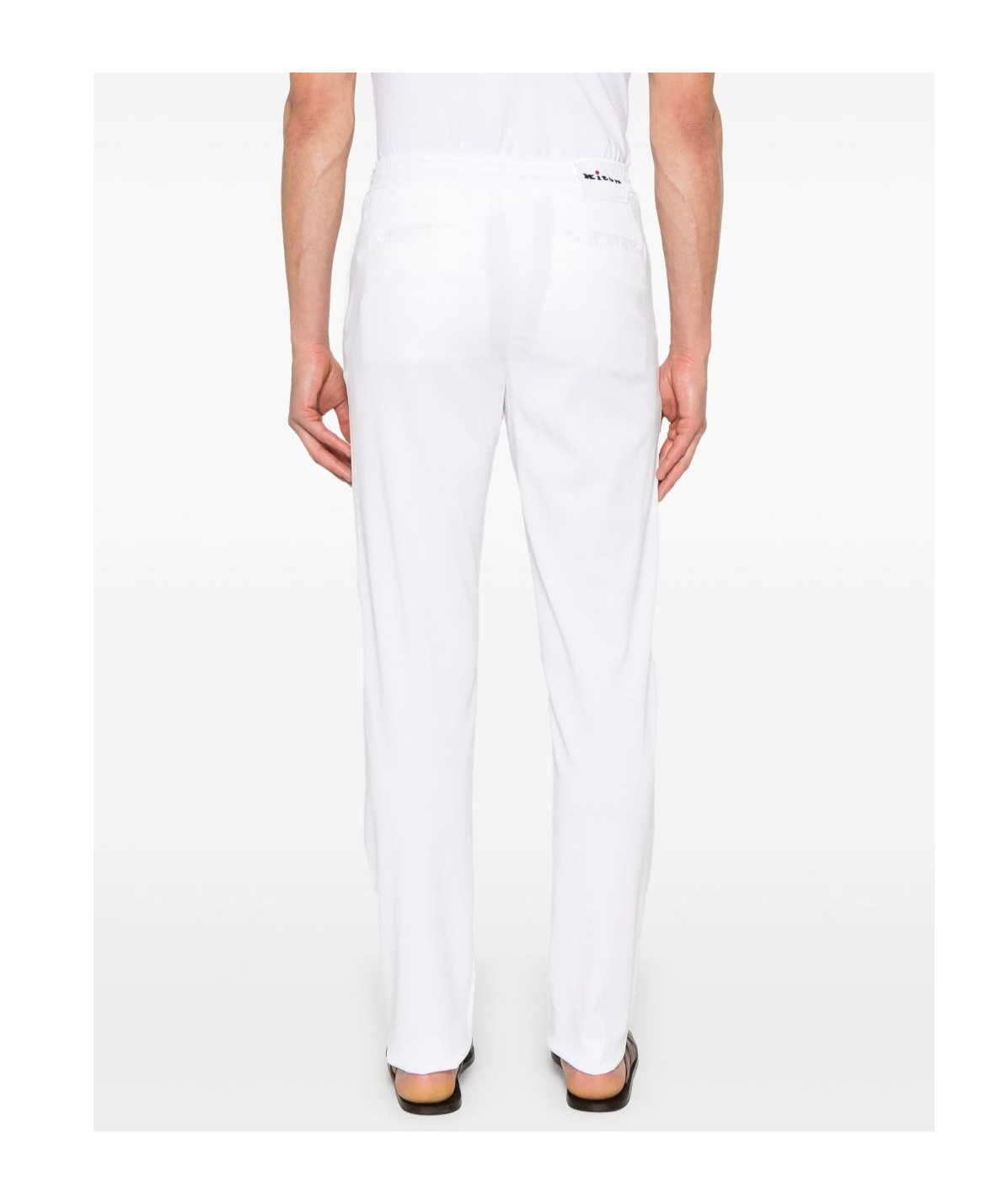 Kiton Drawstring Casual Pants In White