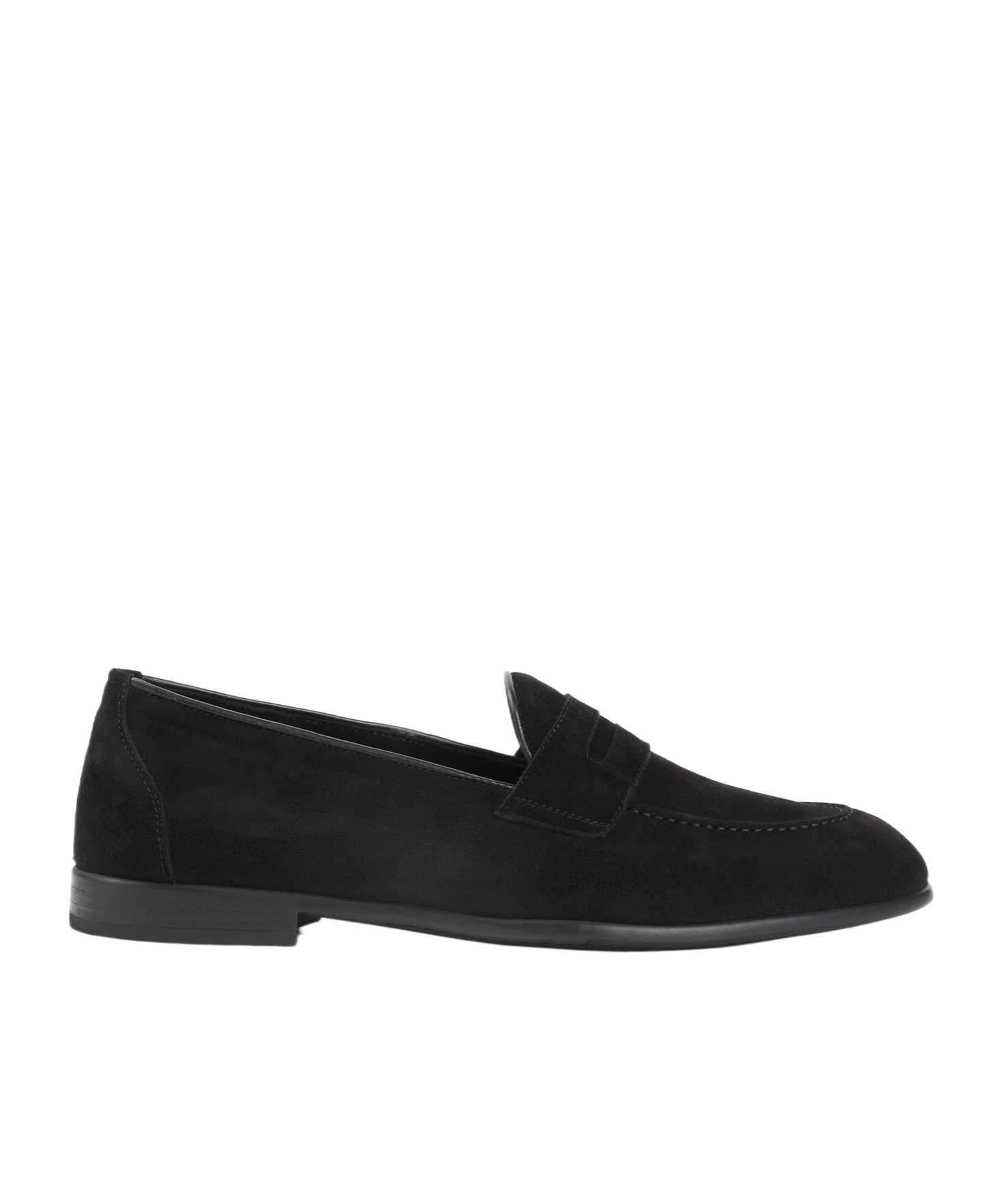 Brioni Almond Toe Suede Leather Penny Loafers