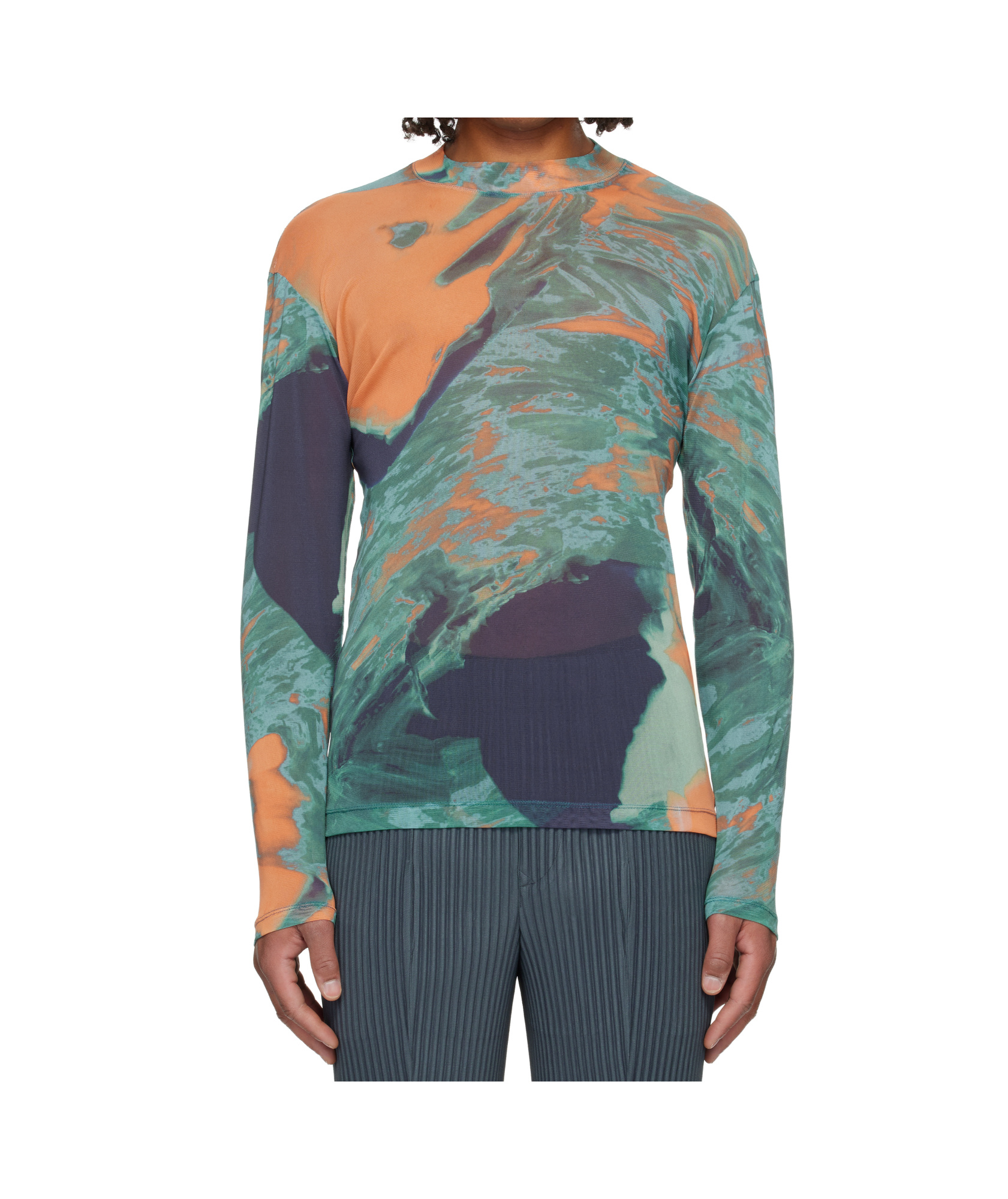 Issey Miyake Multicolor Agate Sheer T-shirt In Multi