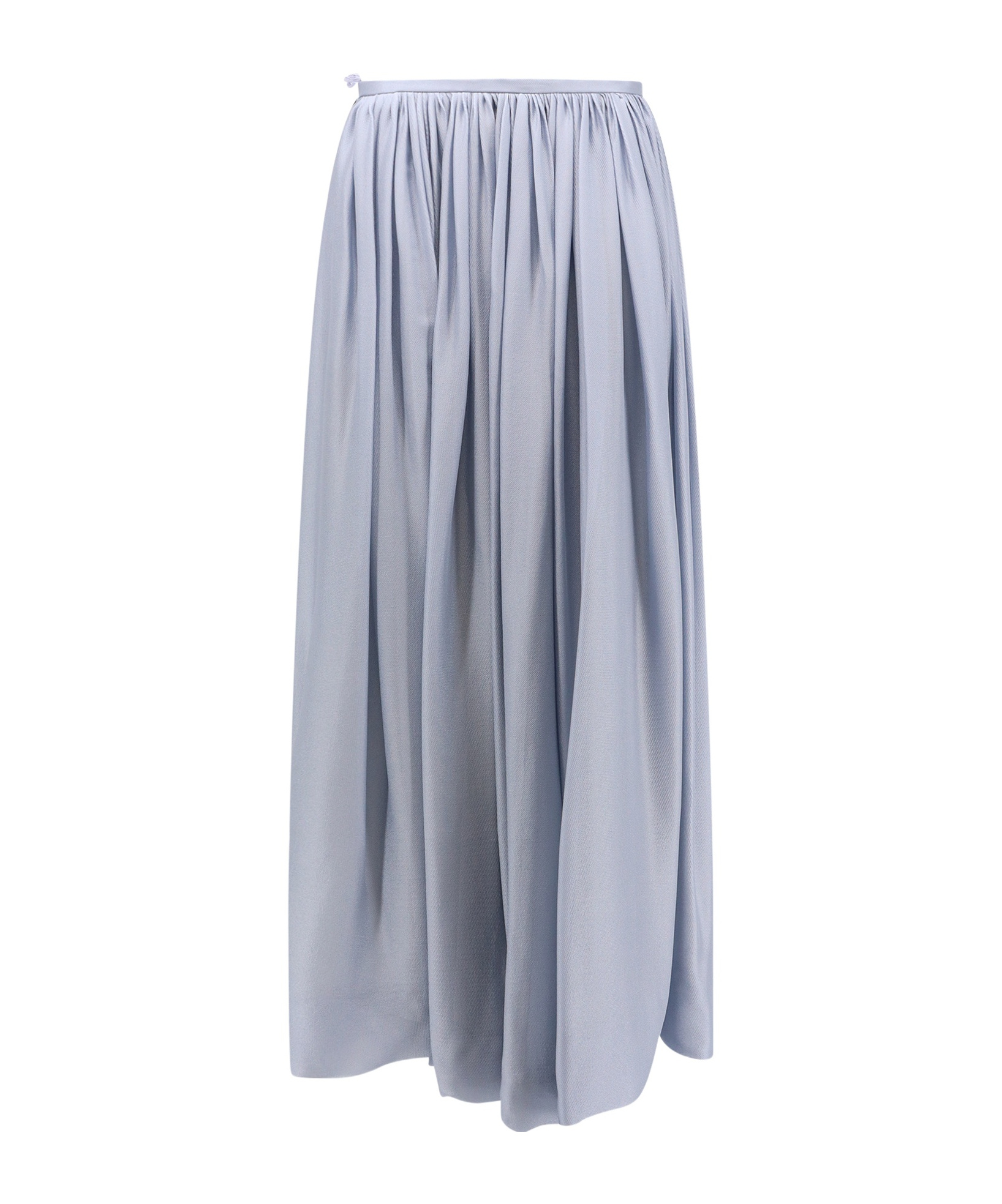 Giorgio Armani Silk Maxi Skirt In Gray