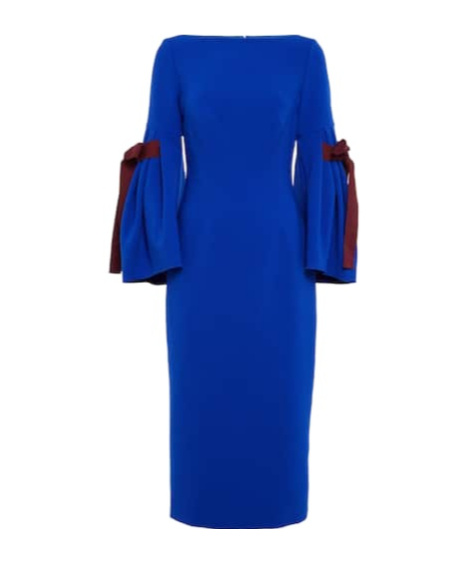 Roksanda Calispi Crêpe Midi Dress In Blue