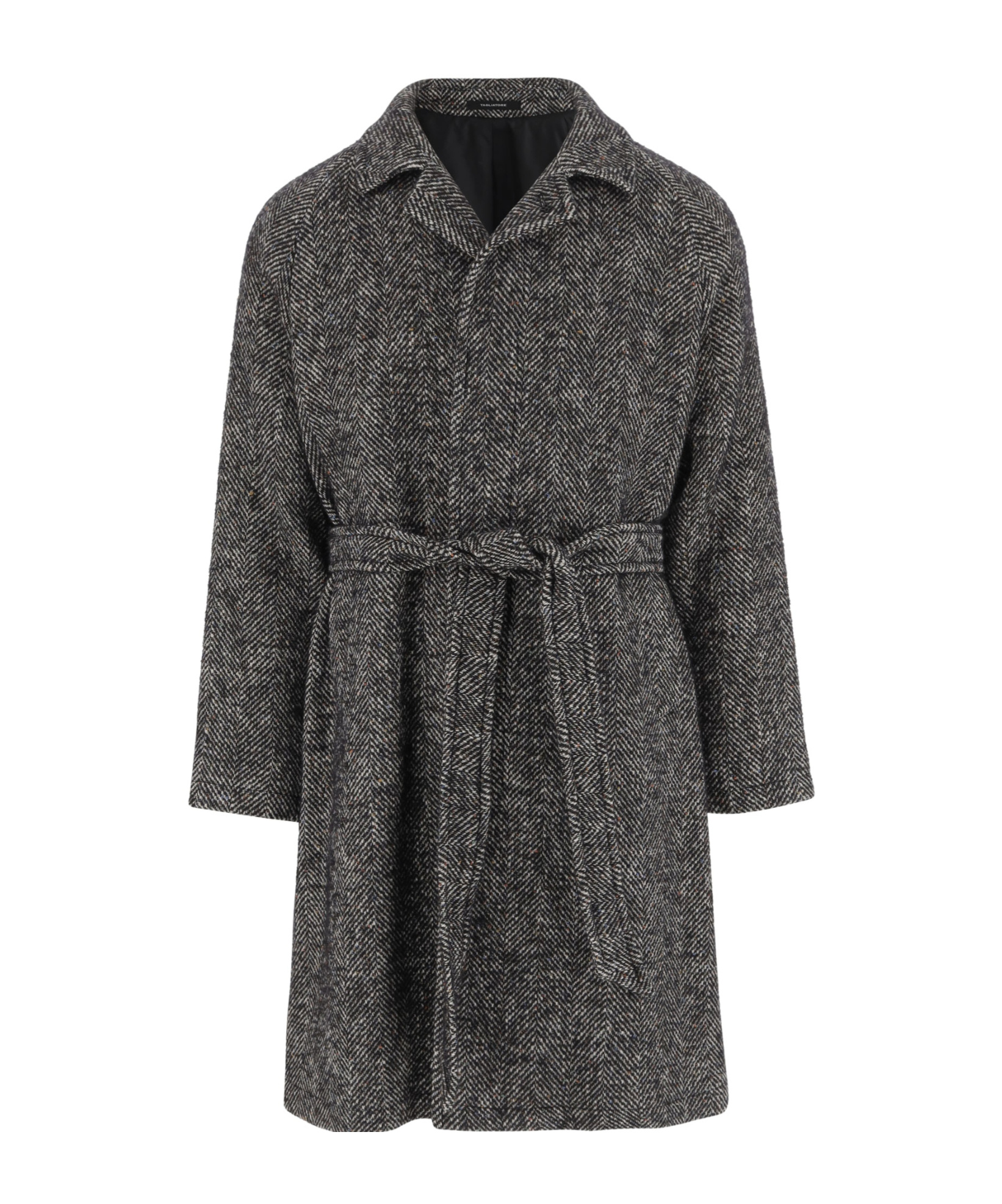 Tagliatore Cotton And Wool Blend Coat In Multi