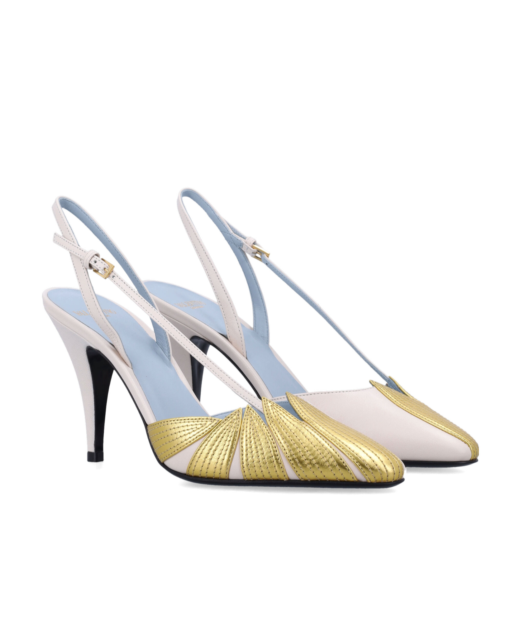 Valentino Folifoliage Sling Back Pumps In Multicolor