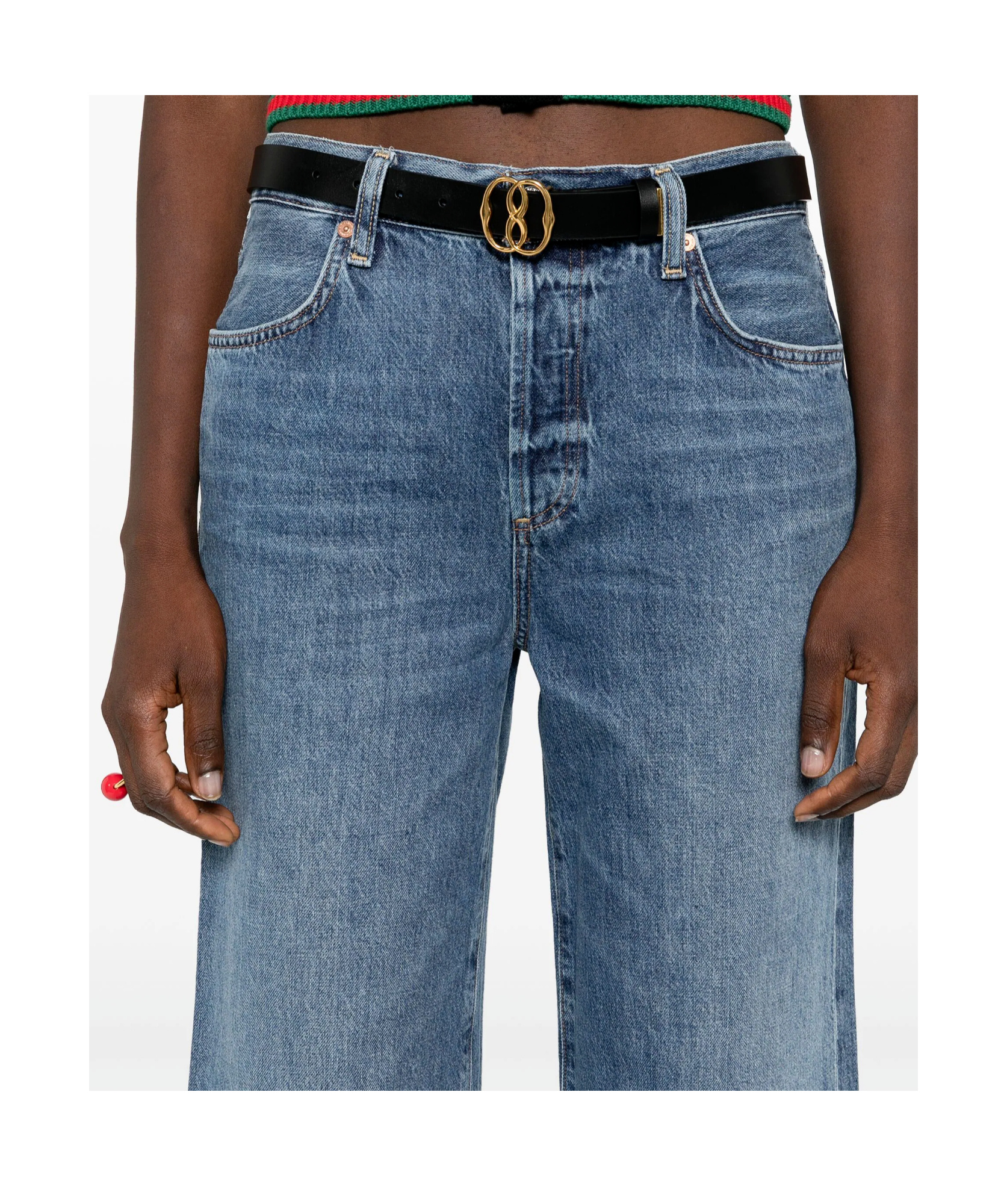 Citizens Of Humanity Demy Ultra High-rise Cropped Flare Jeans In Blue