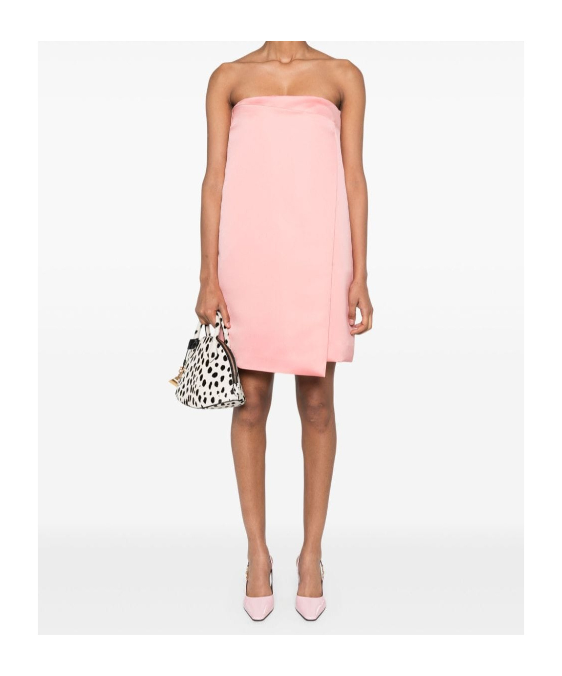 Philosophy Di Lorenzo Serafini Silk Blend Asymmetric Mini Skirt In Pink