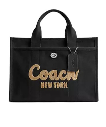 Coach Borsa Shopping Cargo 20 In Tela Nera Donna In Black