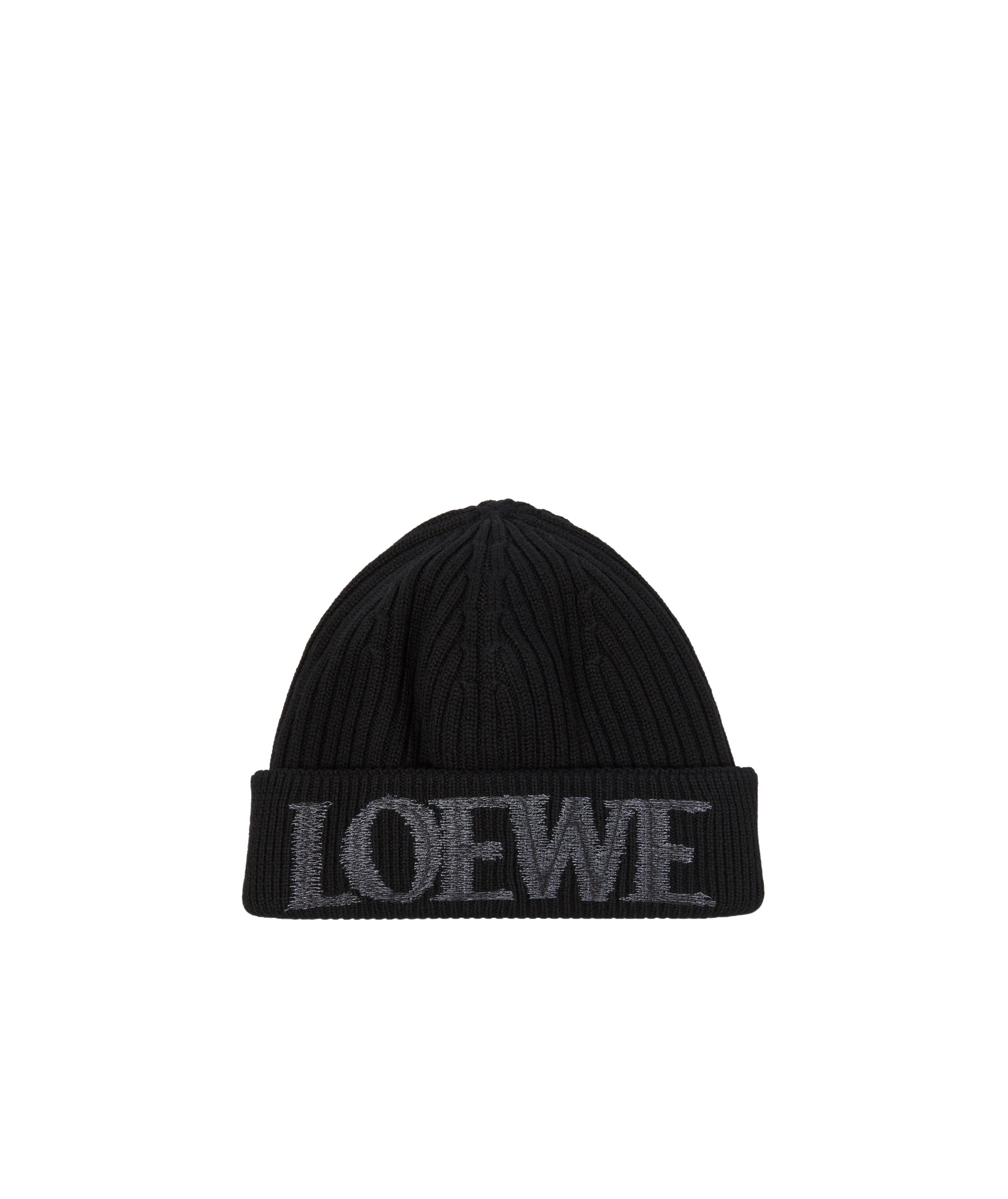 Loewe Logo Wool Beanie In Black
