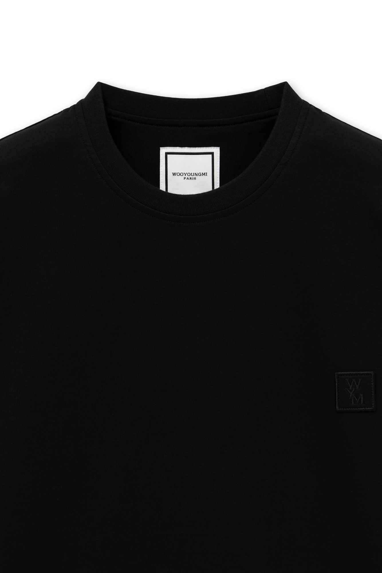 Wooyoungmi T-shirt With Floral Pattern On The Back In Black