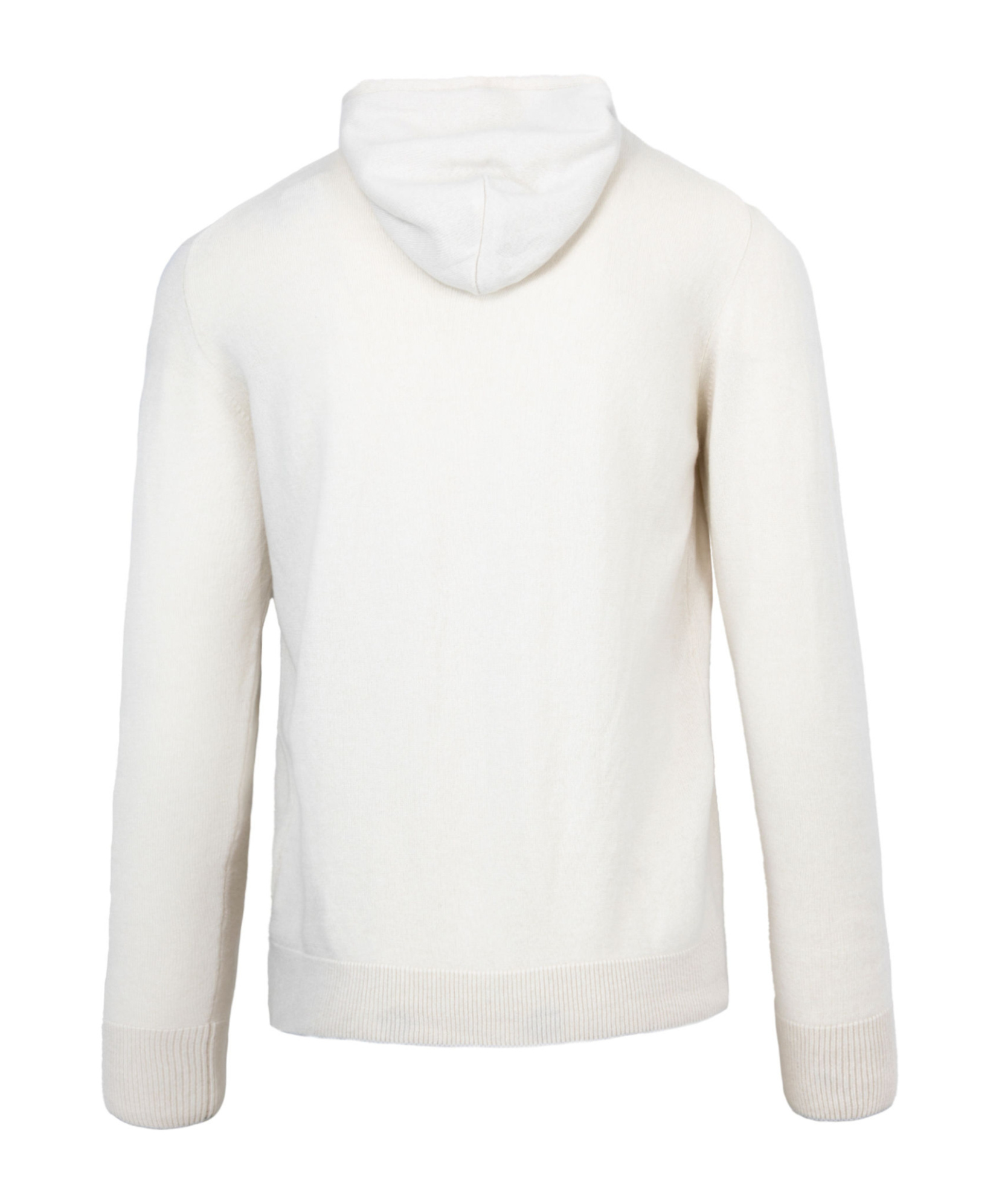 Eleventy Beige Full Zip Sweater In White