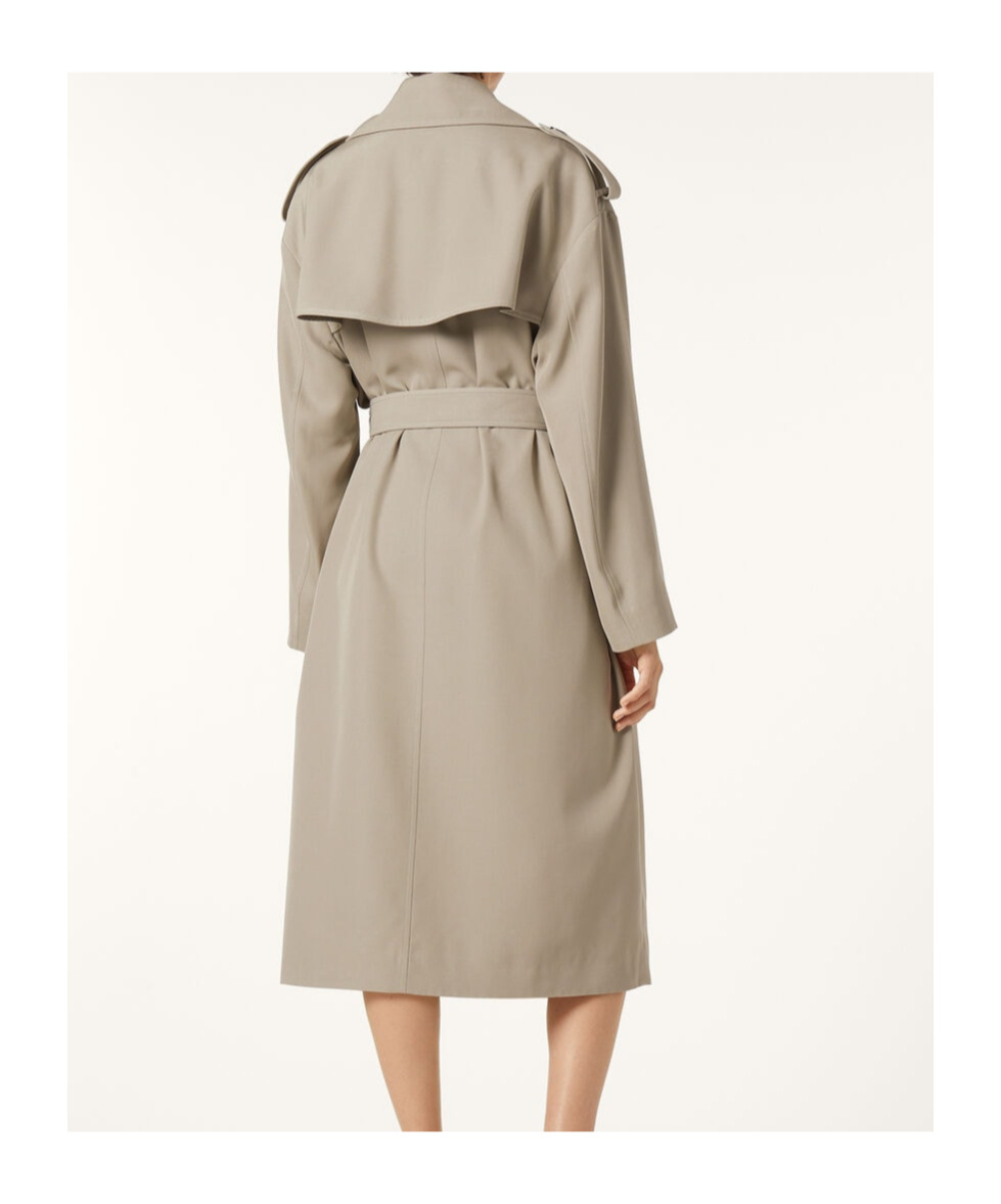 Loro Piana Double-breasted Trench Coat In Gray