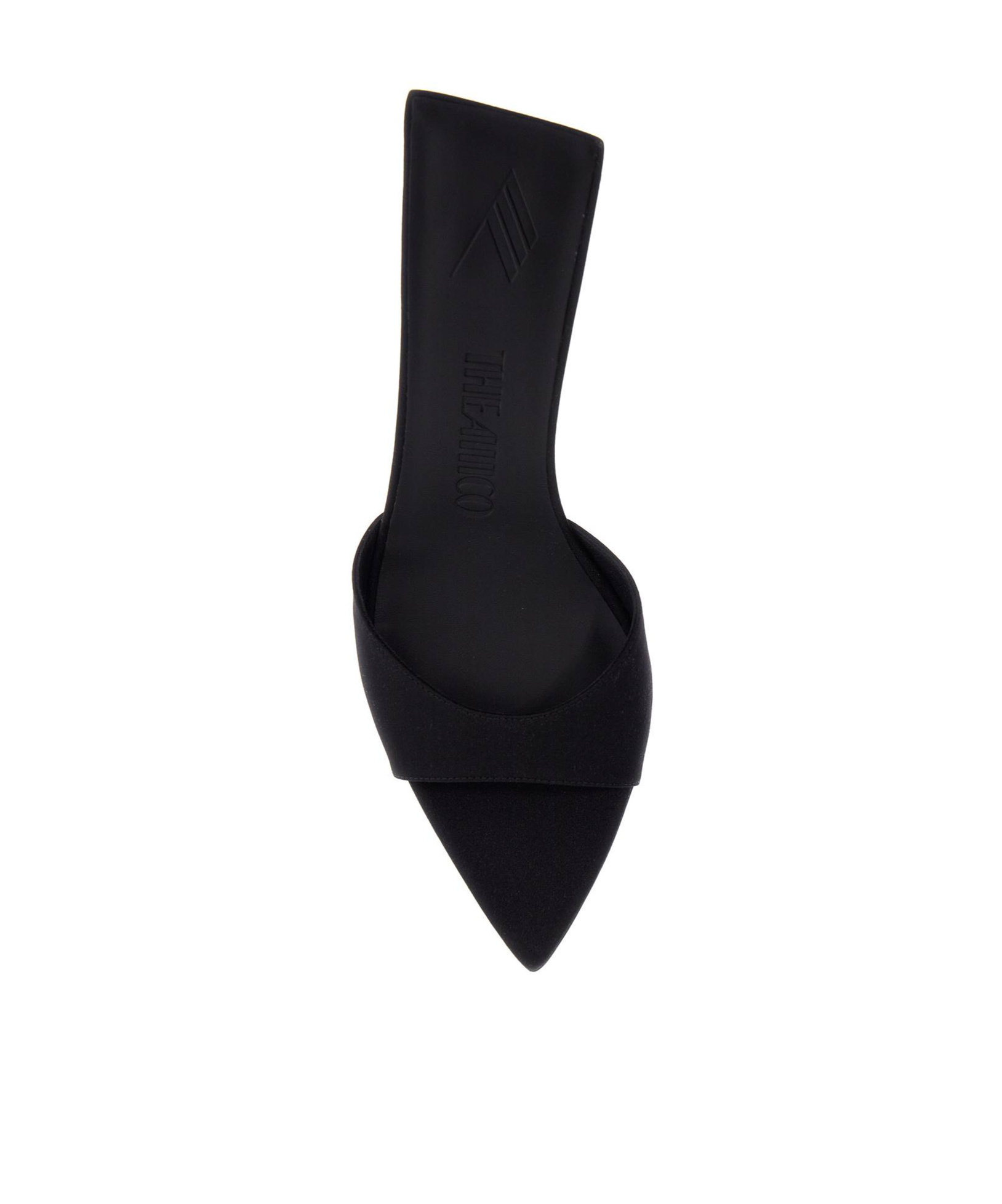 Attico Kitten Heel Open Toe Single Strap Mules In Black