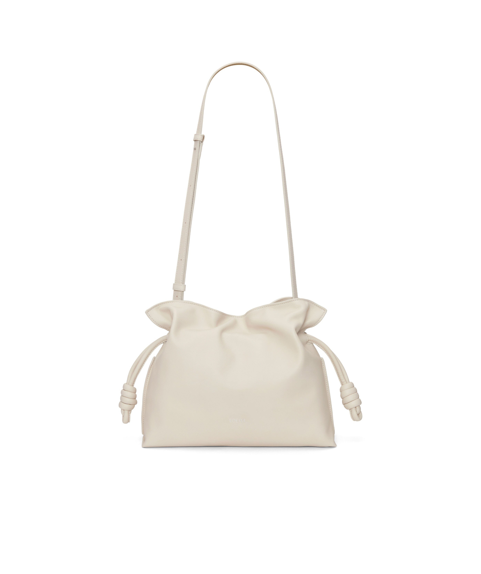 Loewe Flamenco Drawstring Clutch Bag In Nude