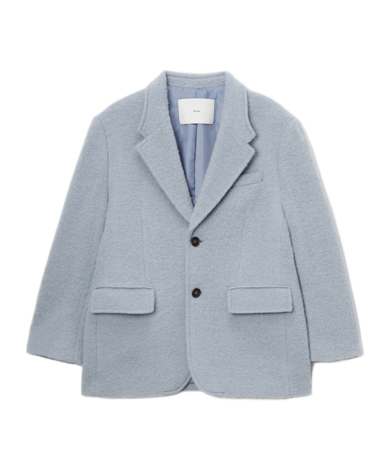 Dunst Unisex Alpaca Blazer Coat In Blue