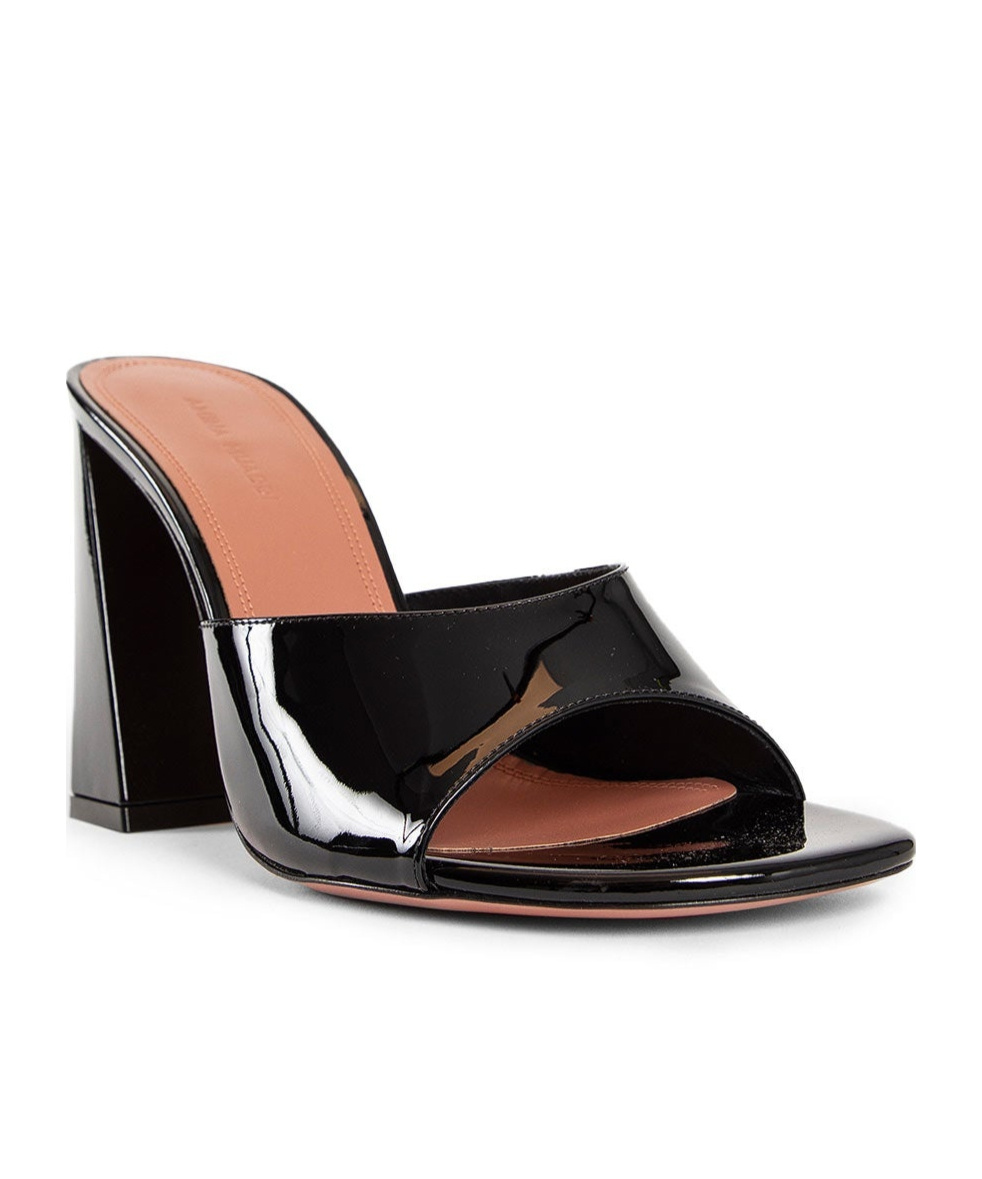 Amina Muaddi Woman Black Mules In Black