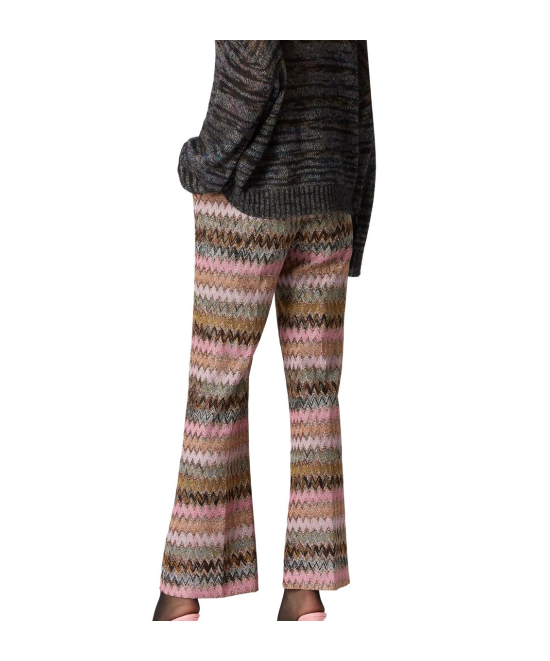 Missoni Trousers With Zig Zag Pattern In Multi-color