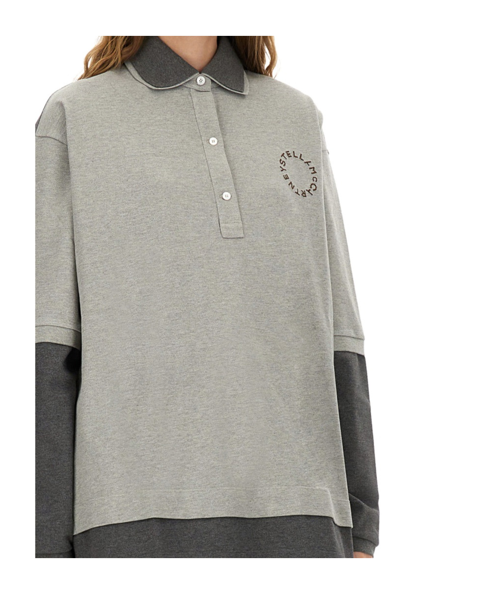 Stella Mccartney Double Layered Oversized Polo Multicolor 2 In Multi