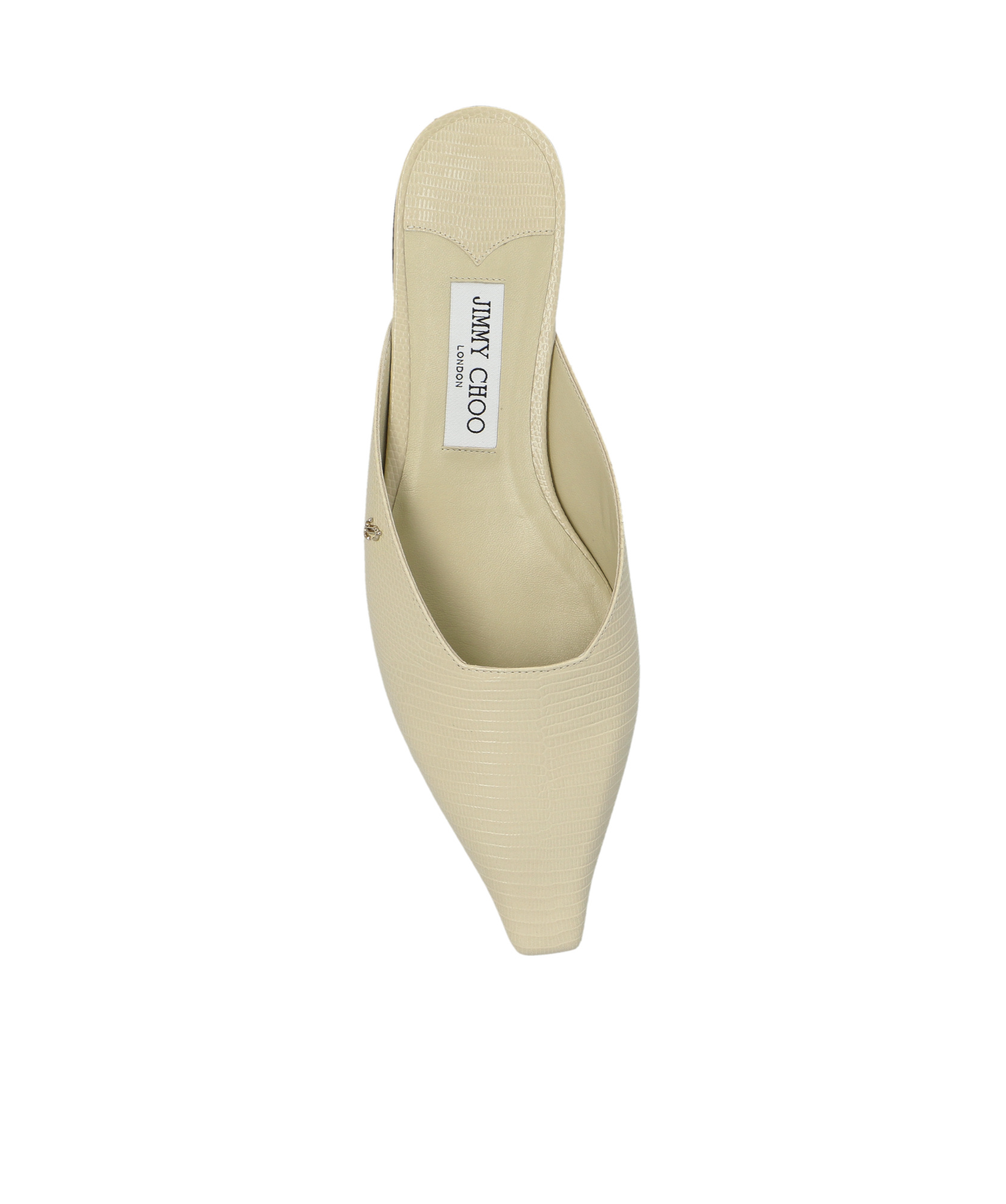 Jimmy Choo Square Toe Mules In Nude