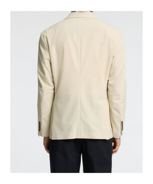 Selected Seersucker Blazer In Sand