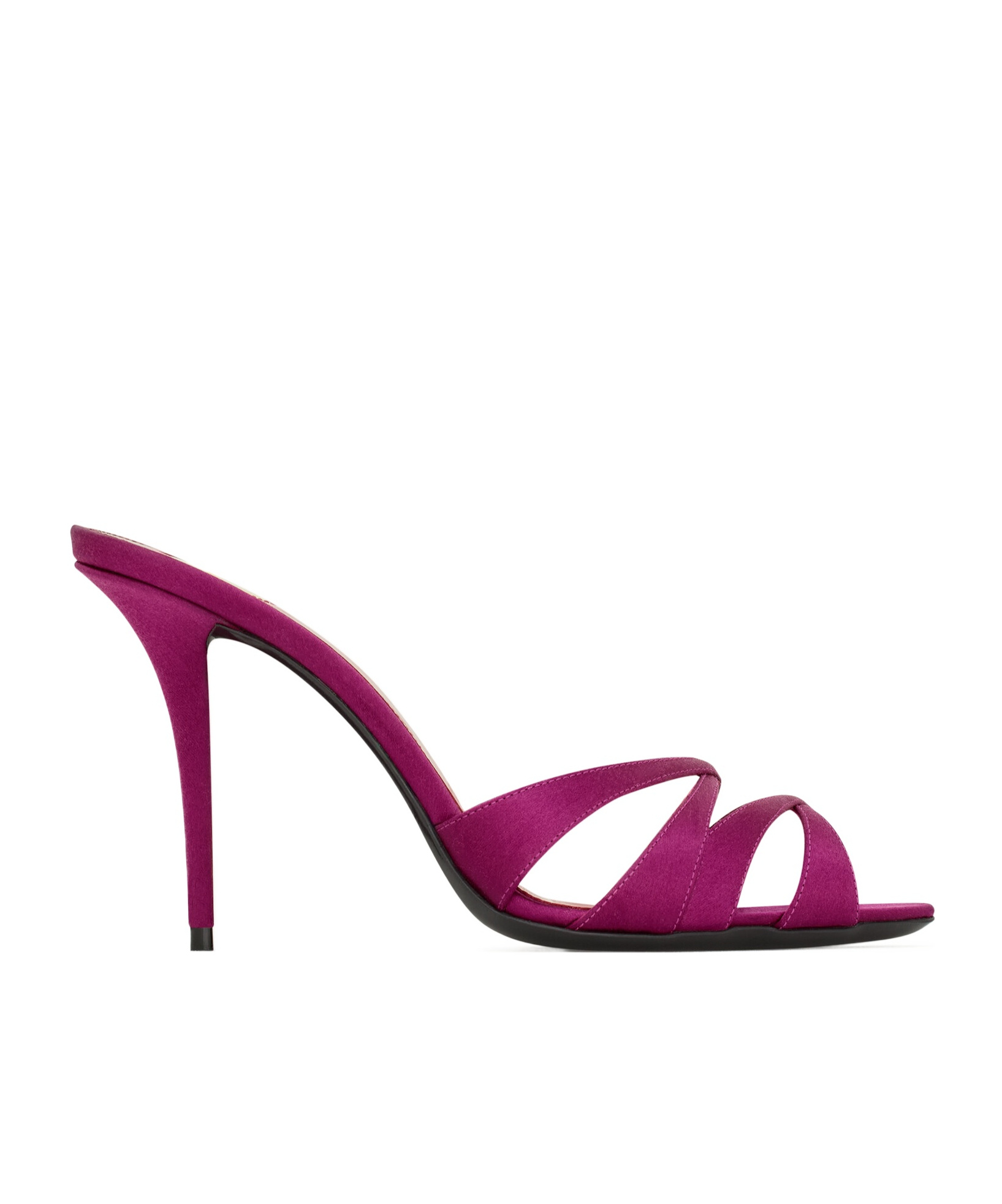 Saint Laurent Chandelle Mules In Satin Crepe In Pink