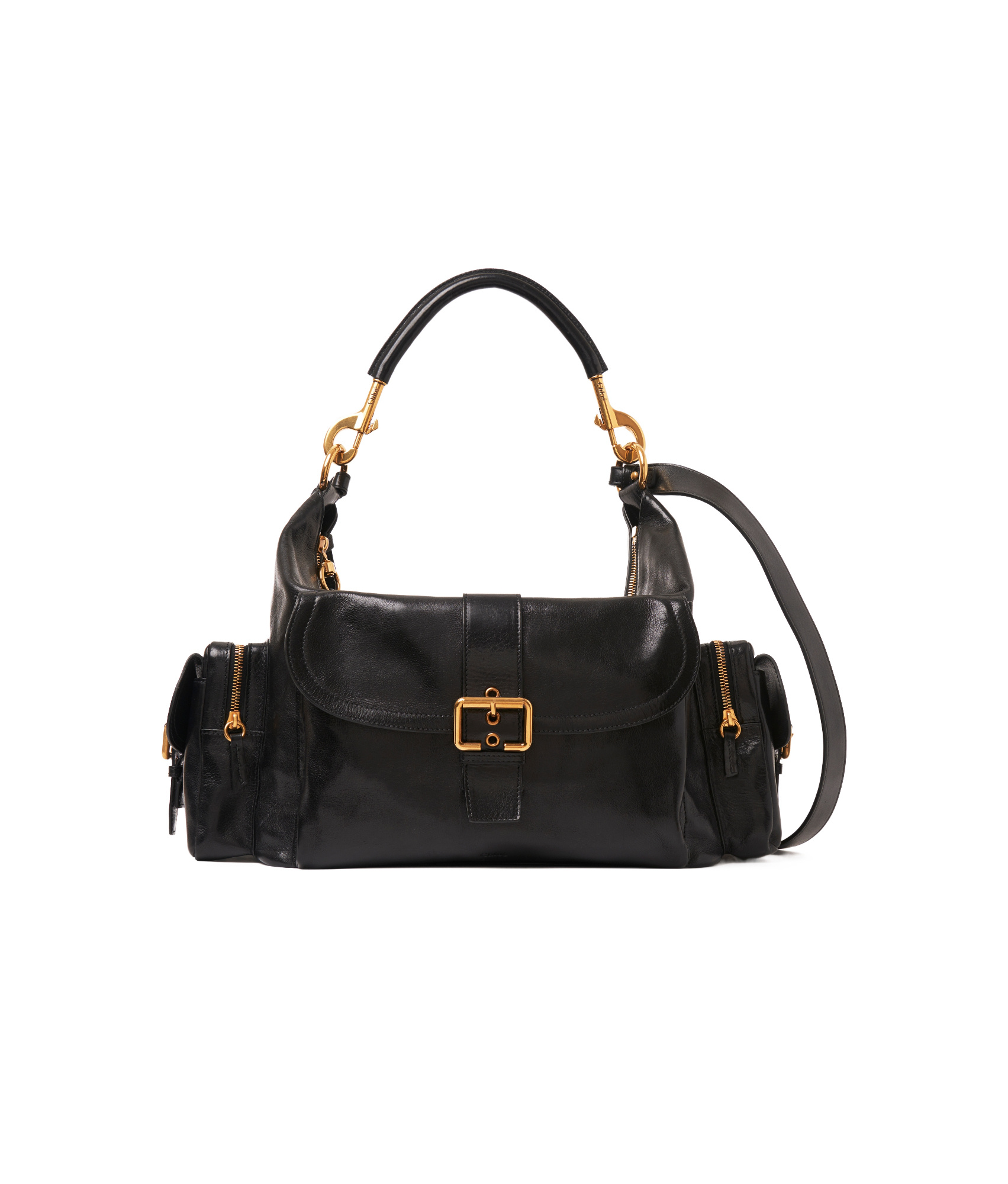 Chloé Camera Smooth Leather Bag In Black