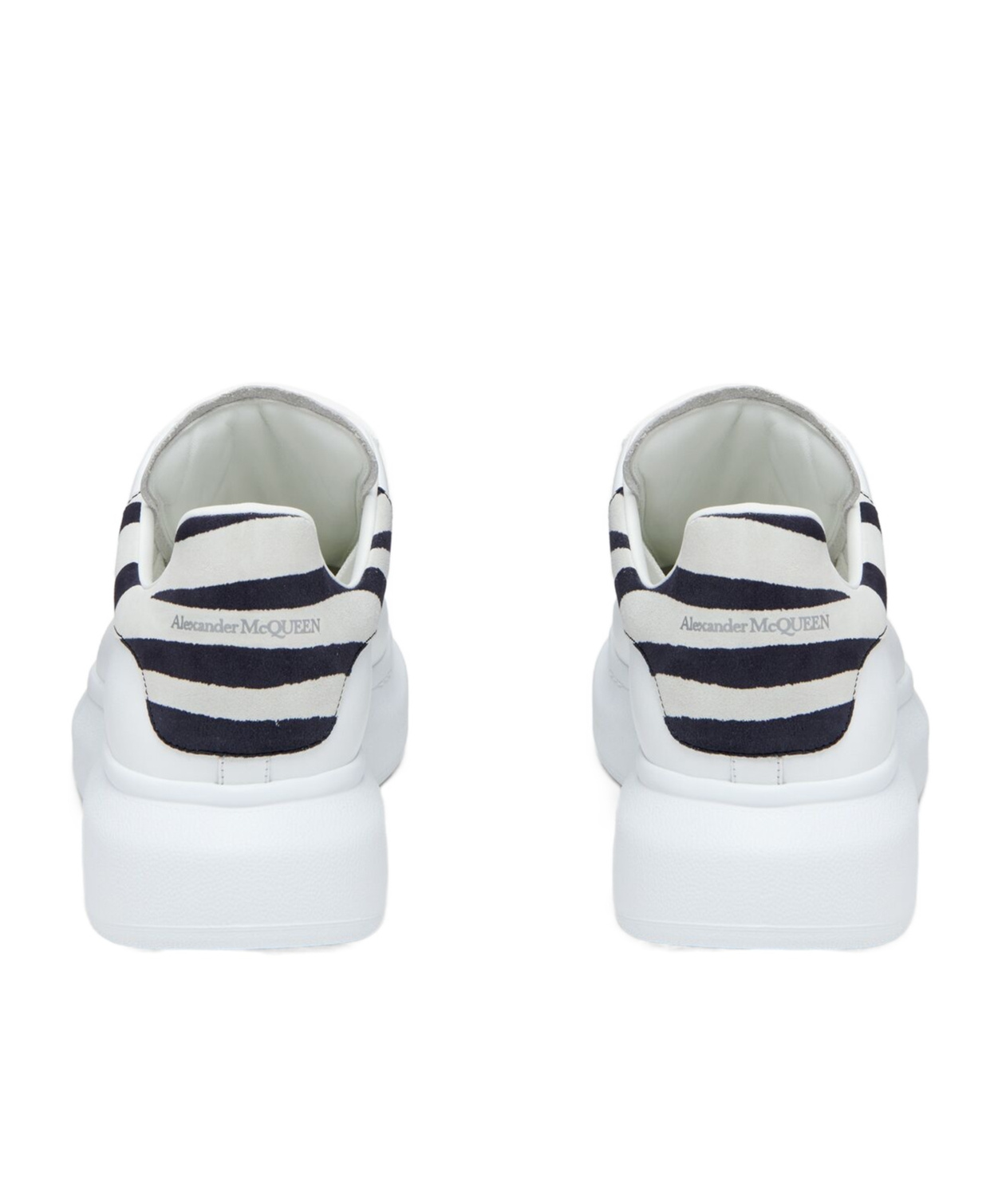 Alexander Mcqueen Zebra-panelled Leather Sneakers In Multi