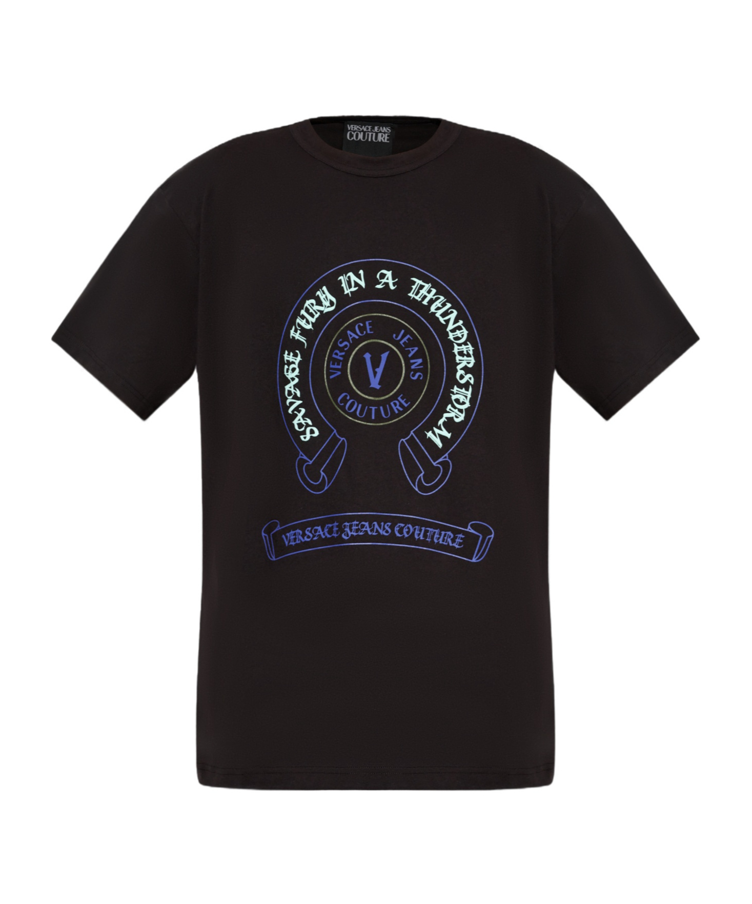 Shop Versace Jeans Logo T-shirt In Black
