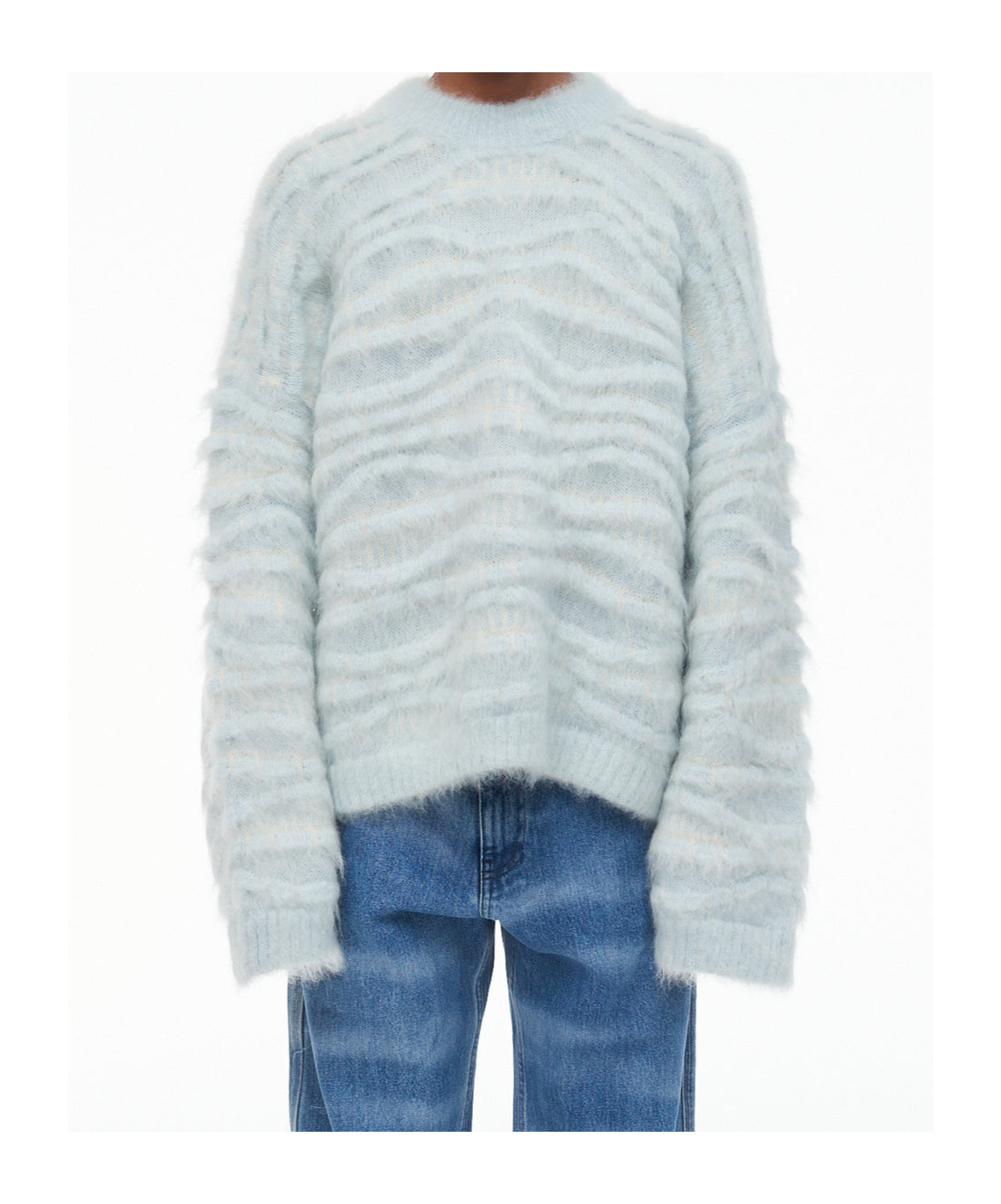 Bonsai 3d Brushed Sweatshirt In Blue