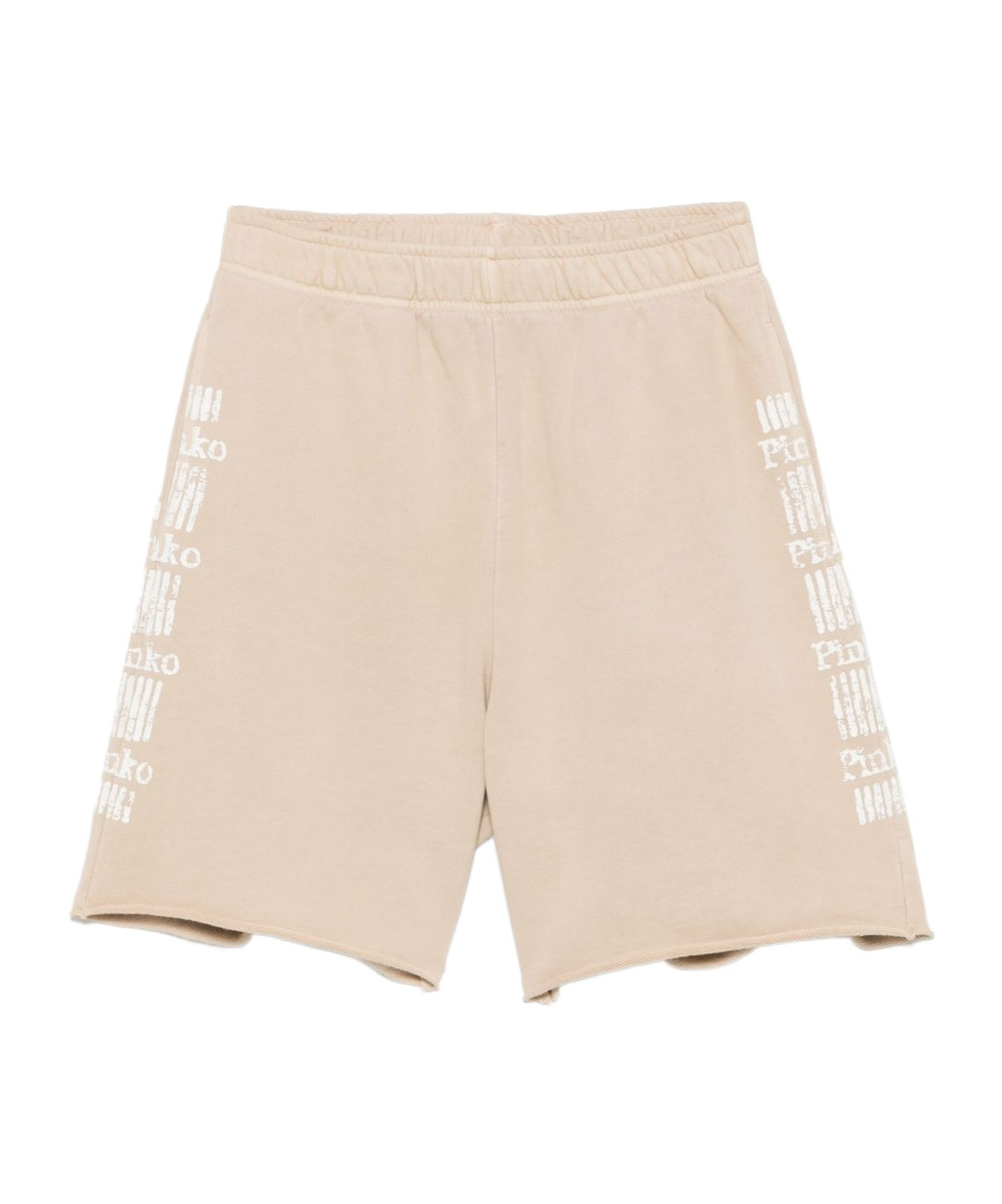 Pinko Beige Bermudas With And Subtle Logo Detail In Nude