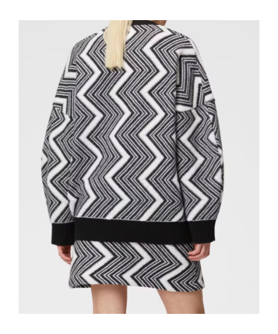 Missoni Zigzag Wool Sweater In Gray