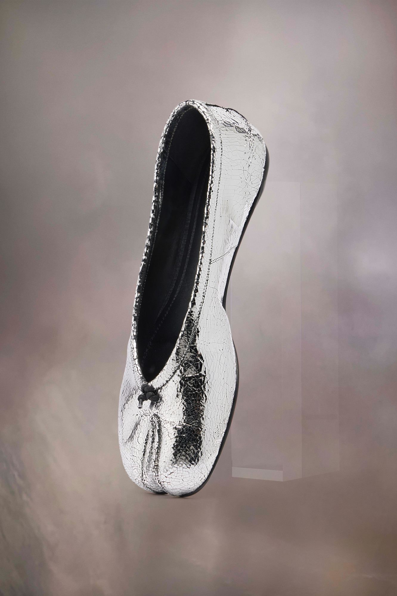 Shop Maison Margiela Tabi Broken Mirror New Ballerinas In White