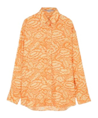 Stella Mccartney Long-sleeved Shirt In Orange
