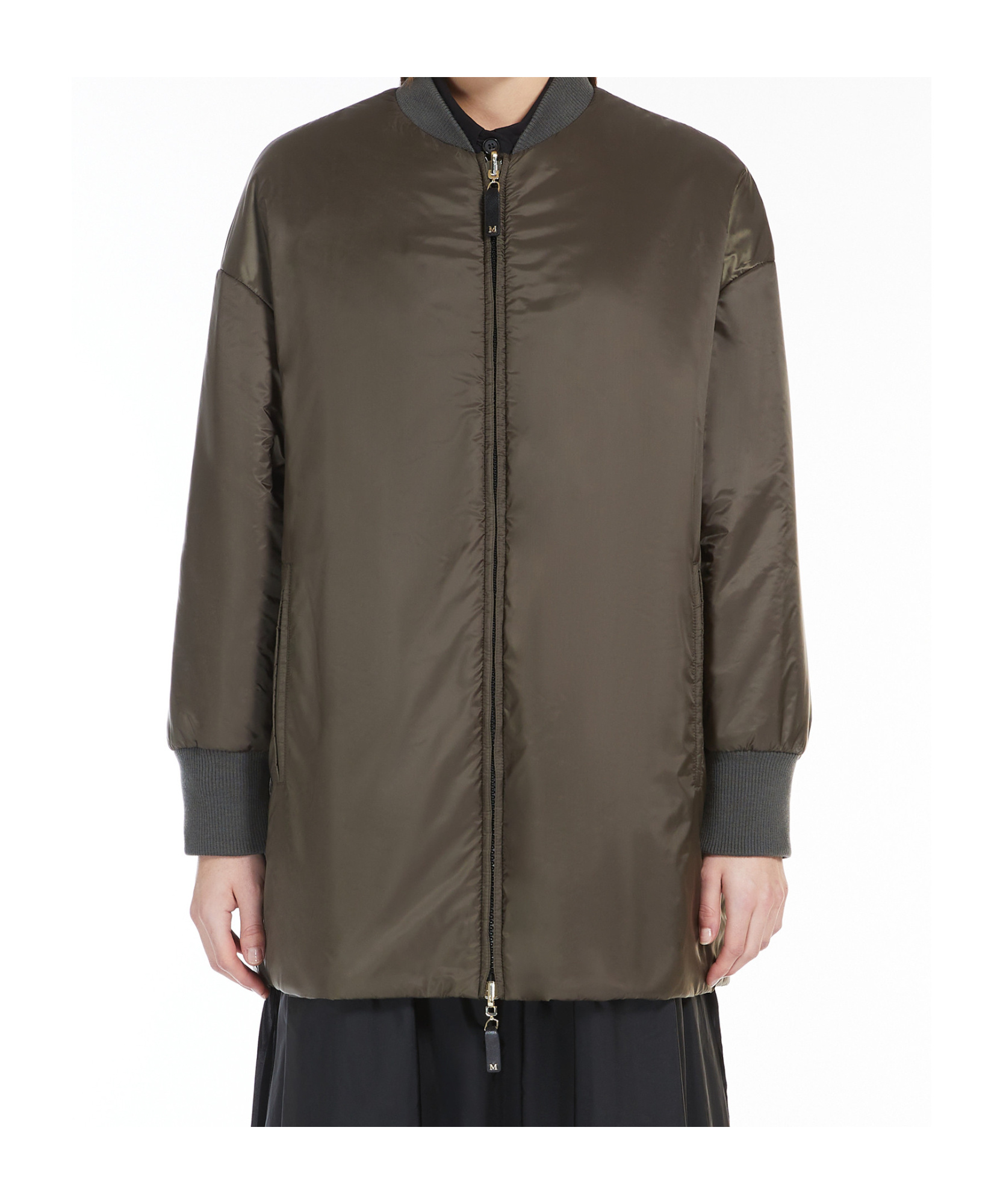 Max Mara Double-sided Pilot Jacket In Brown