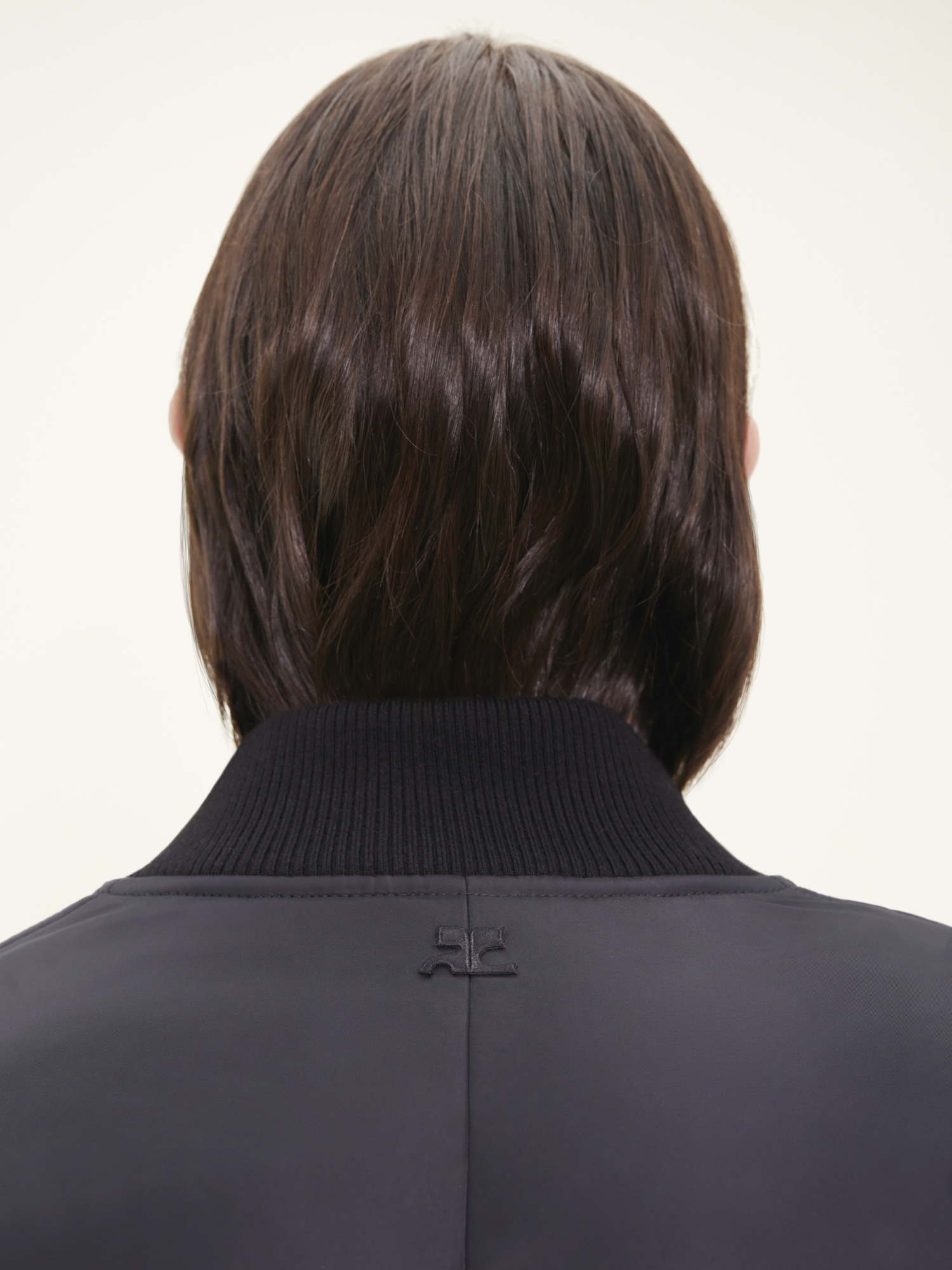 Courrèges Logo-embroidered Bomber Jacket In Black