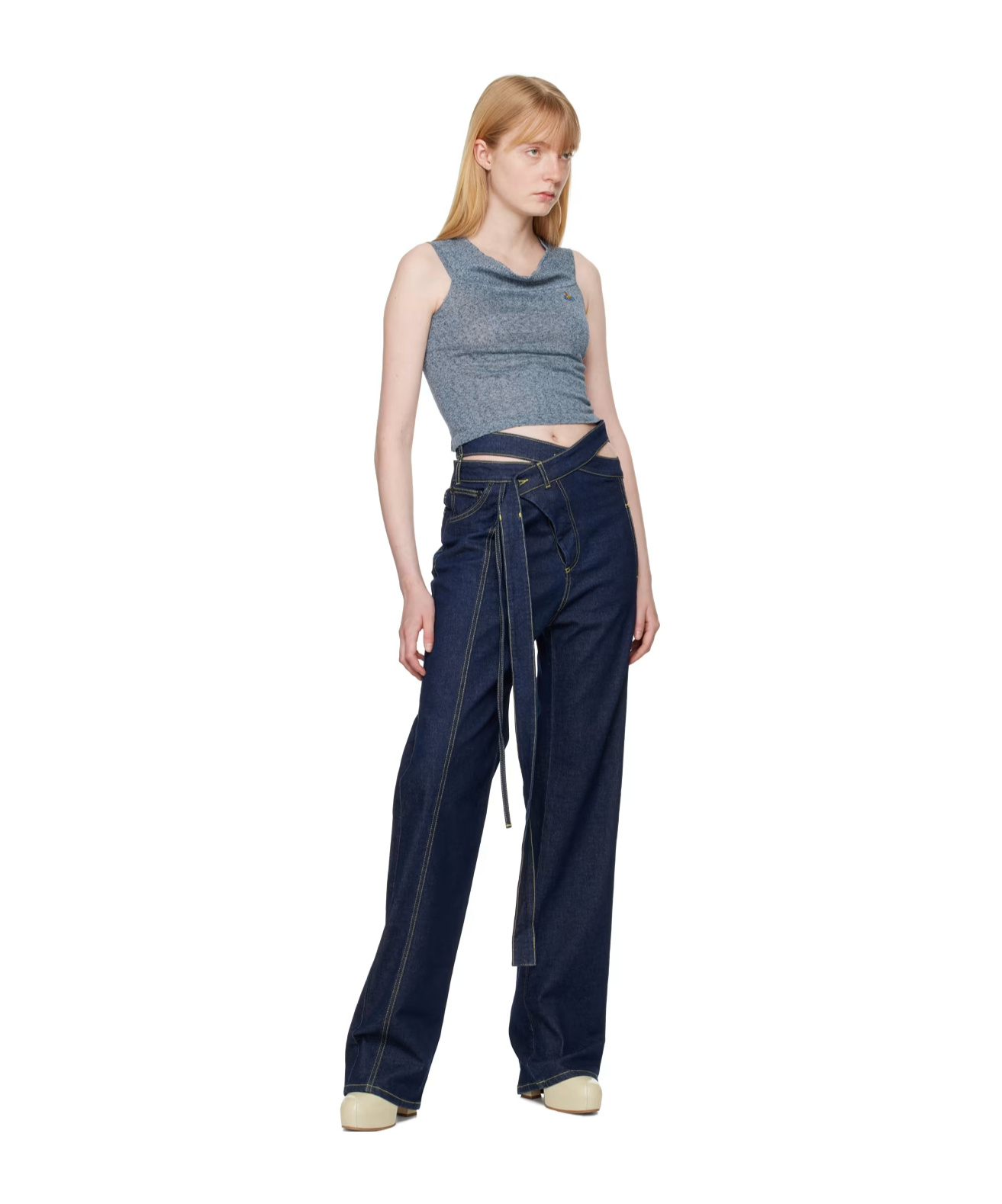 Vivienne Westwood Valentina Ribbed Vest In Blue