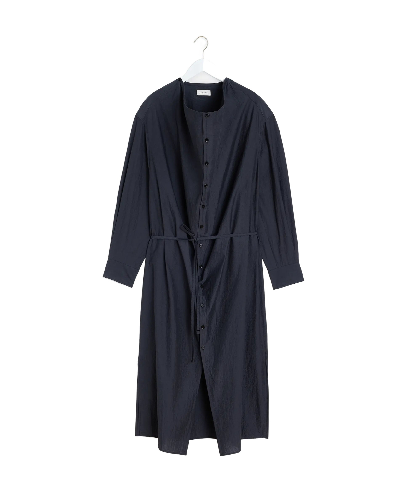 Lemaire Soft-collar Maxi Dress In Black