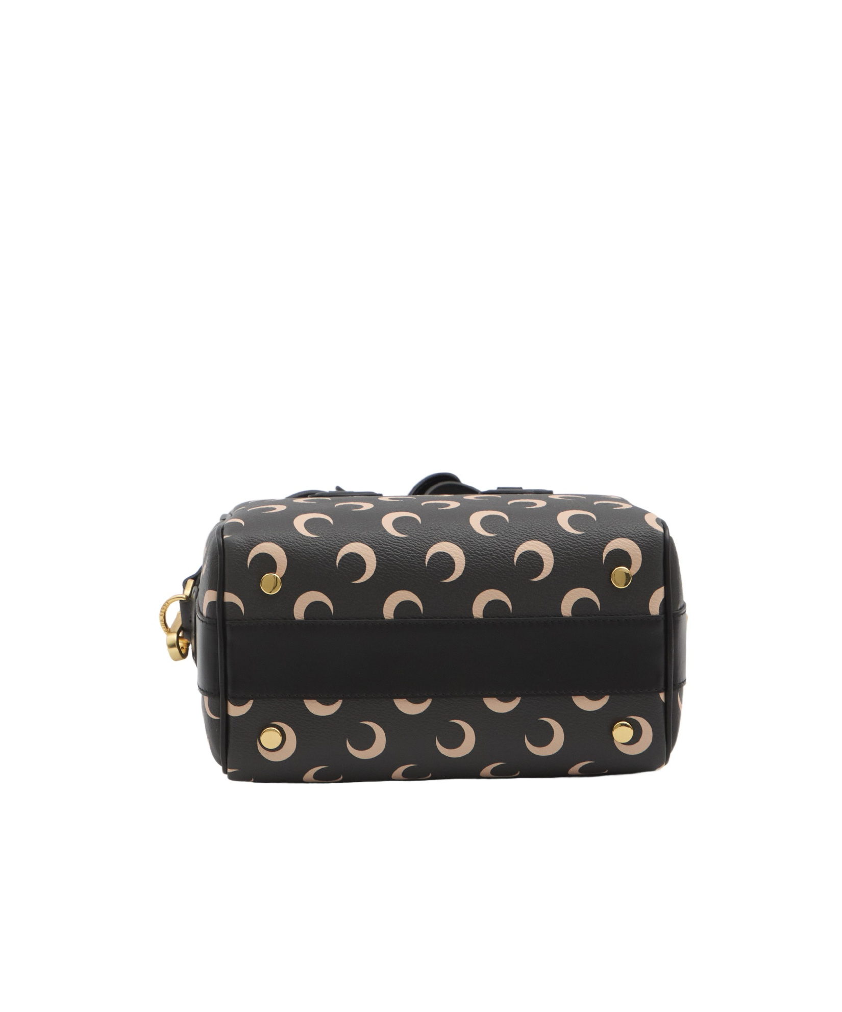 Shop Marine Serre Double Handle Shoulder Bag In Black