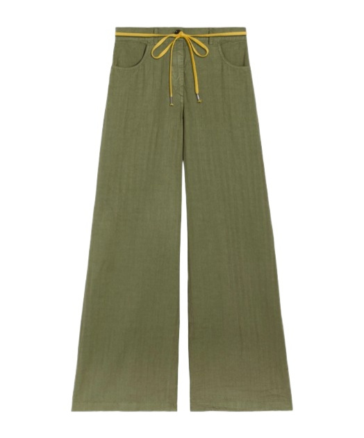 Aspesi Wide-leg Casual Pants In Green