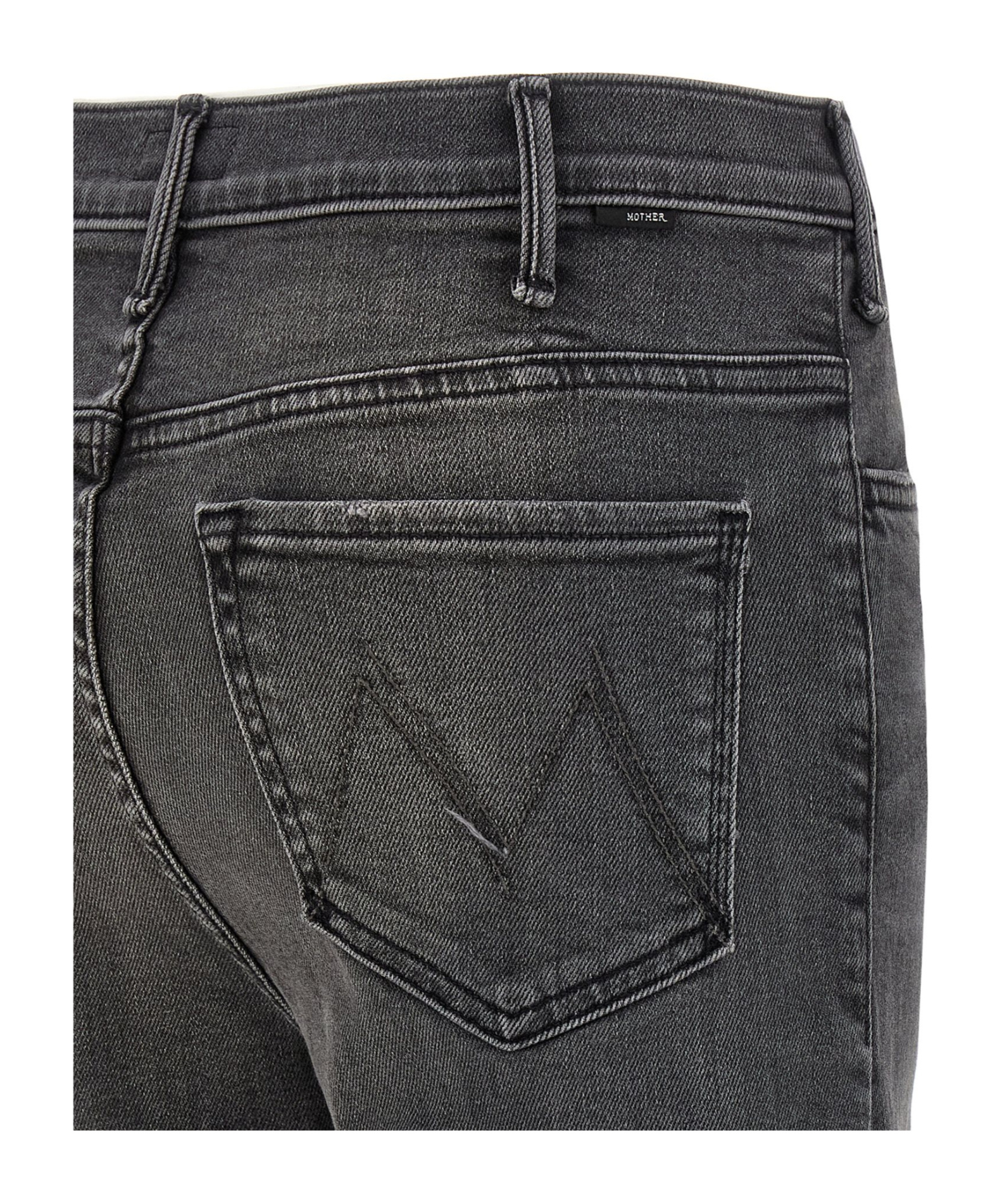 Mother The Patch Pocket Twister Sneak Up In Smoke Straight Jean In Gray