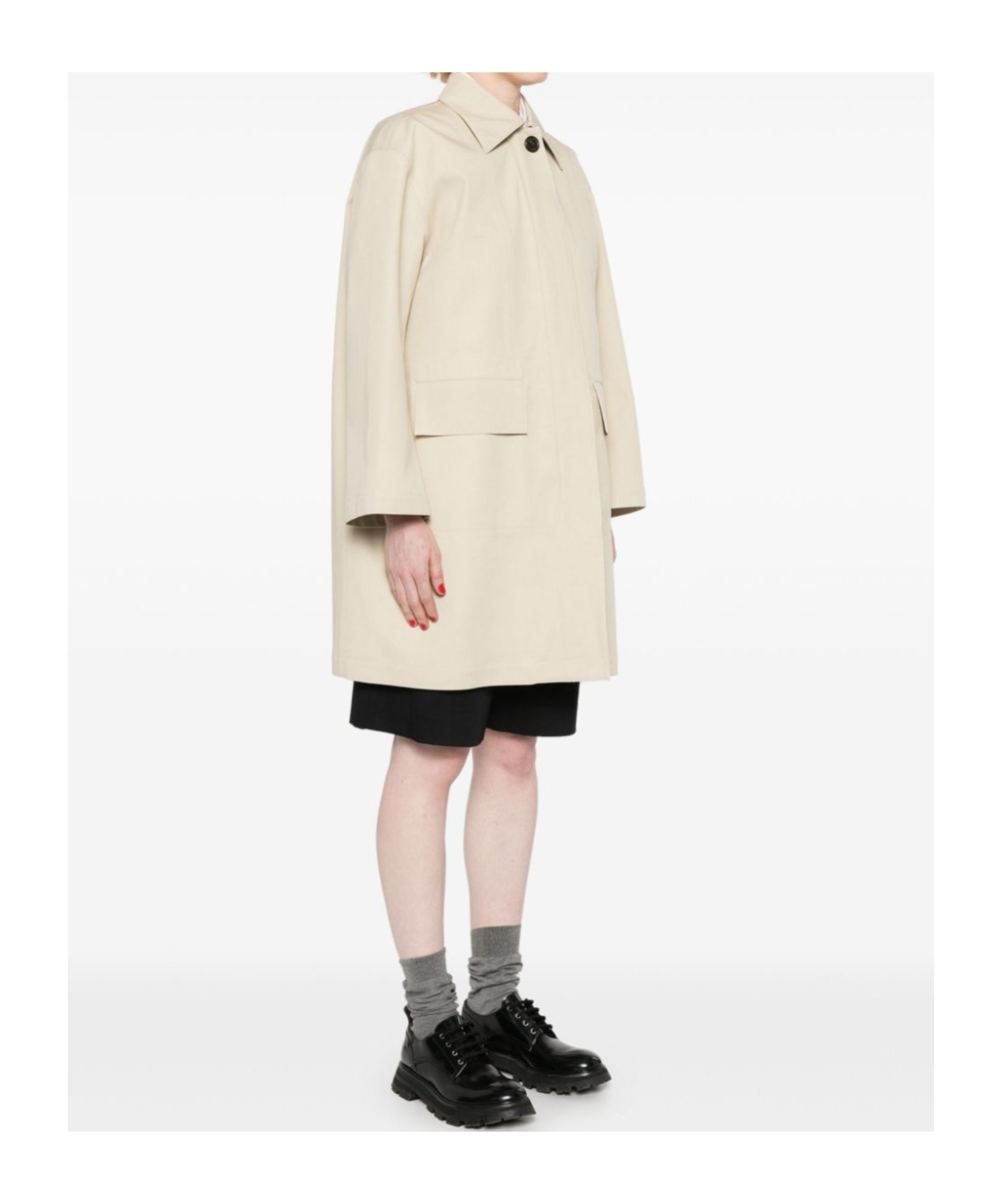 Thom Browne Long-sleeved Windbreaker In Nude