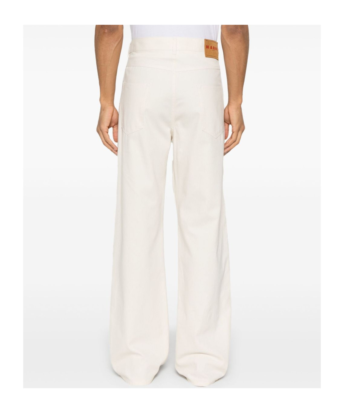 Marni Jeans With Belt Loops In White