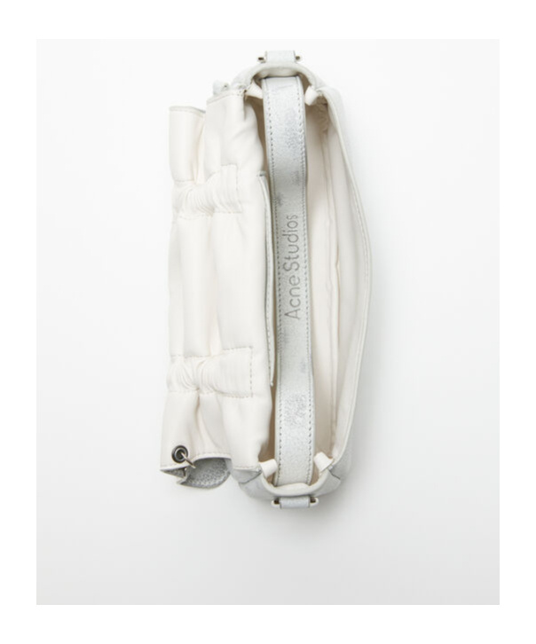 Acne Studios Multipocket Micro Vintage Grained-leather Top Handle Bag In Gray