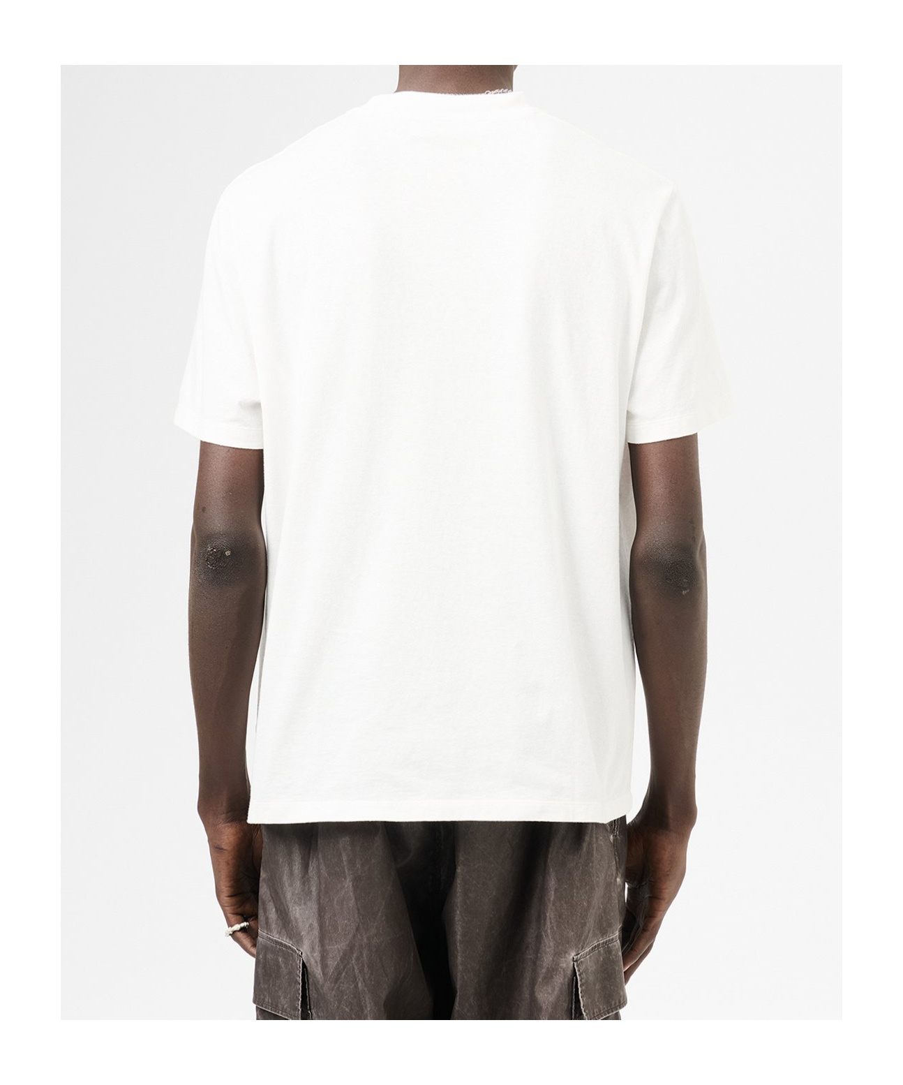 Our Legacy Box T-shirt Off White Cotton T-shirt With Graphic Sun Print - Box T-shirt In White