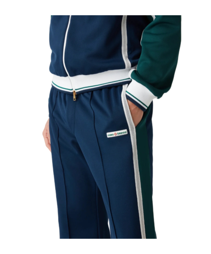 Casablanca Mesh Tape Track Pants In Blue